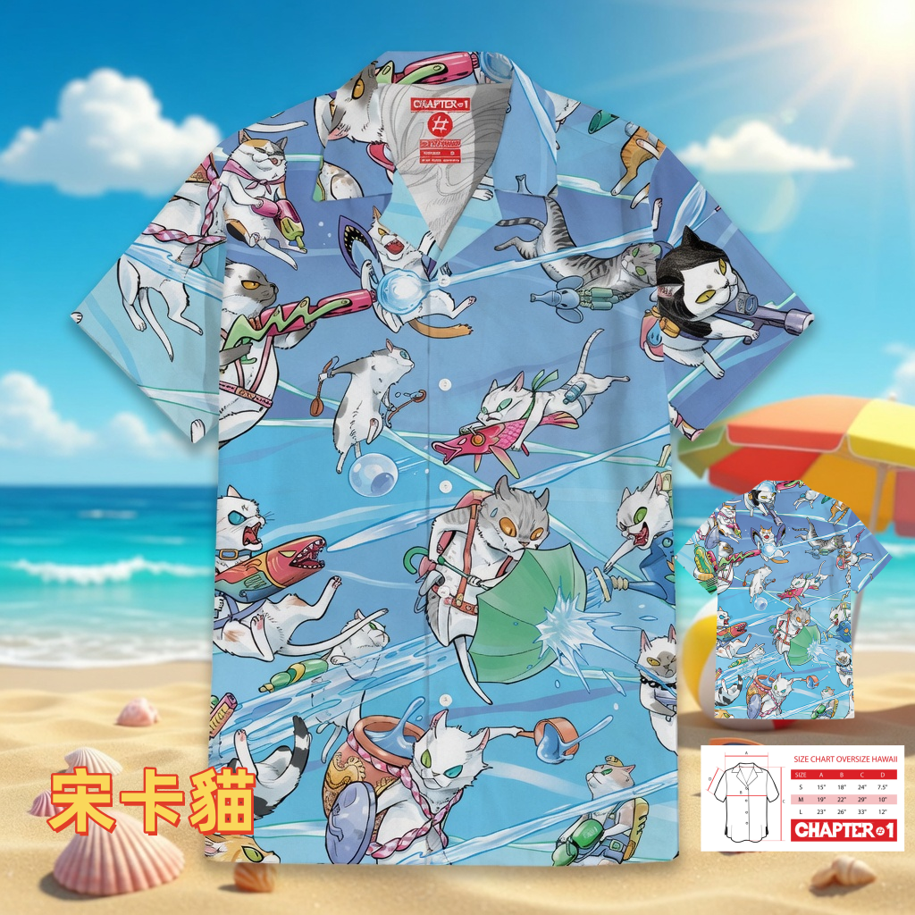 泰國夏威夷貓貓衫