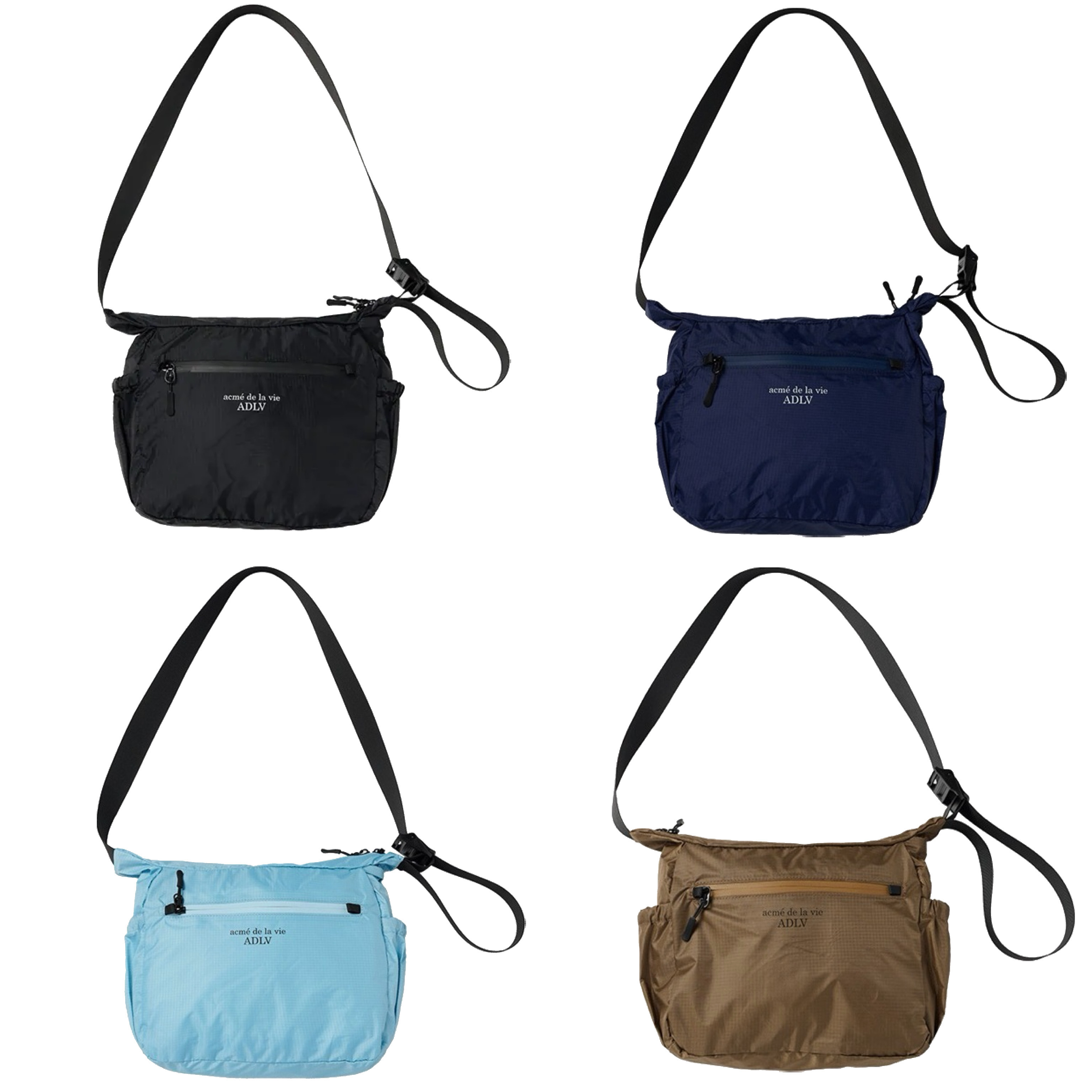 【38】ADLV BASIC LOGO RIPSTOP SHOULDER BAG