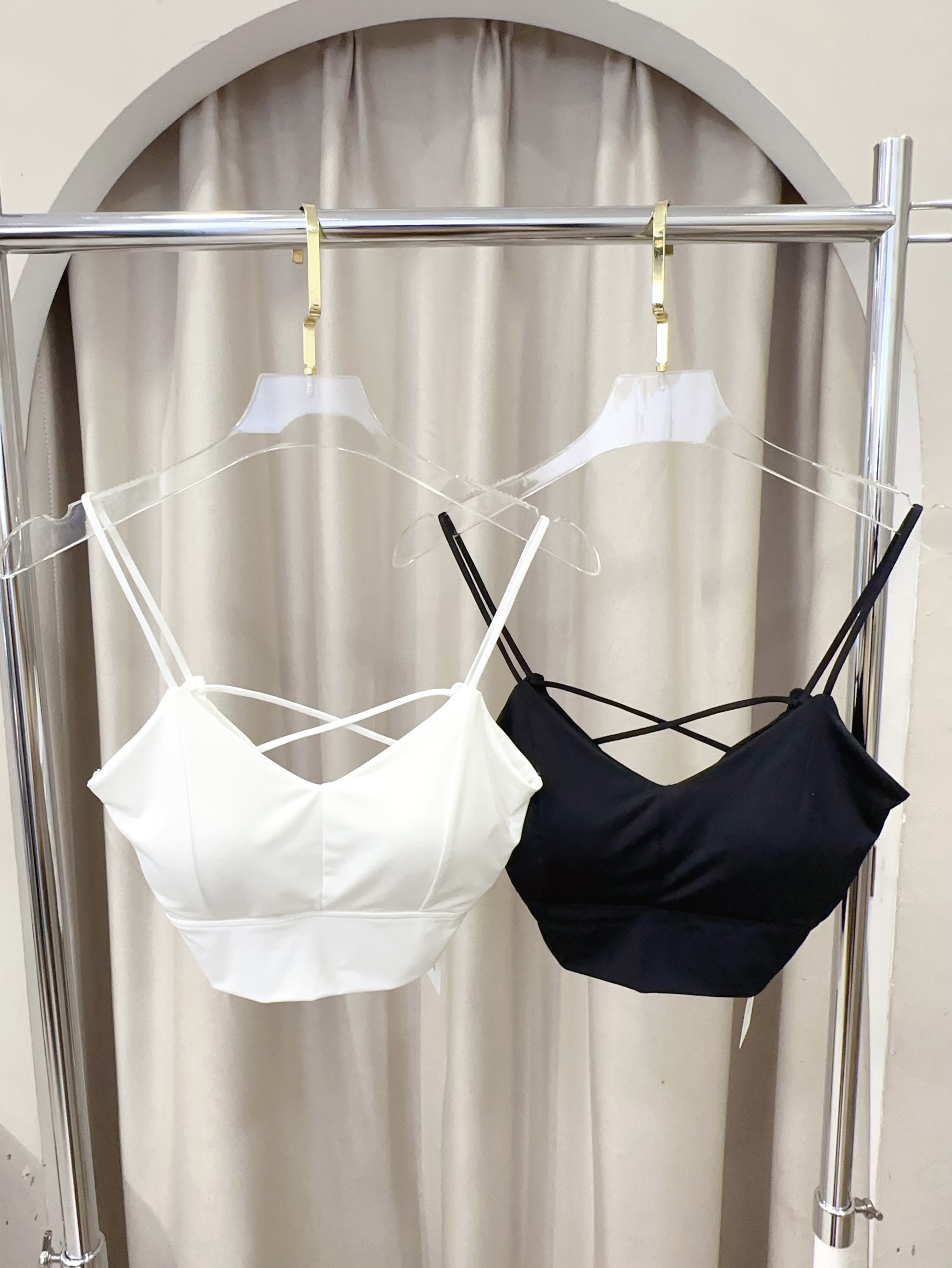 冰絲涼感美背彈力bra top