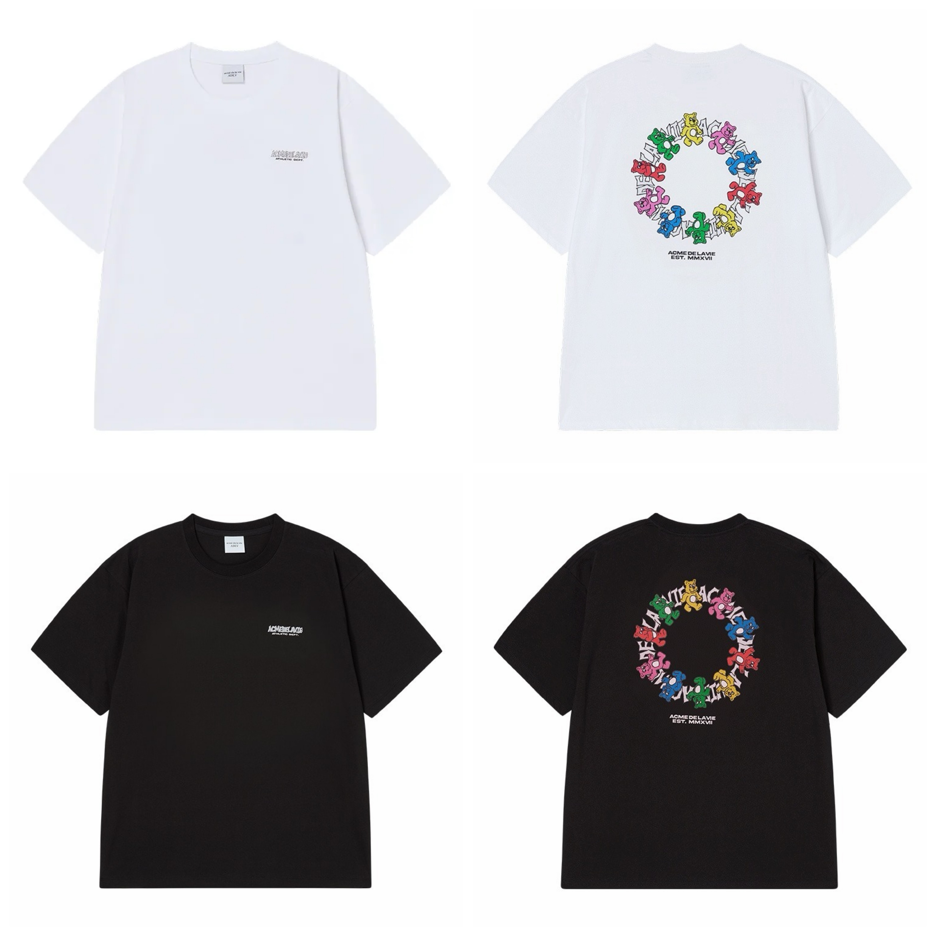 【5】ADLV ROUND WALKING AC BEAR SHORT SLEEVE T-SHIRT (4個尺碼 / 2色選擇)