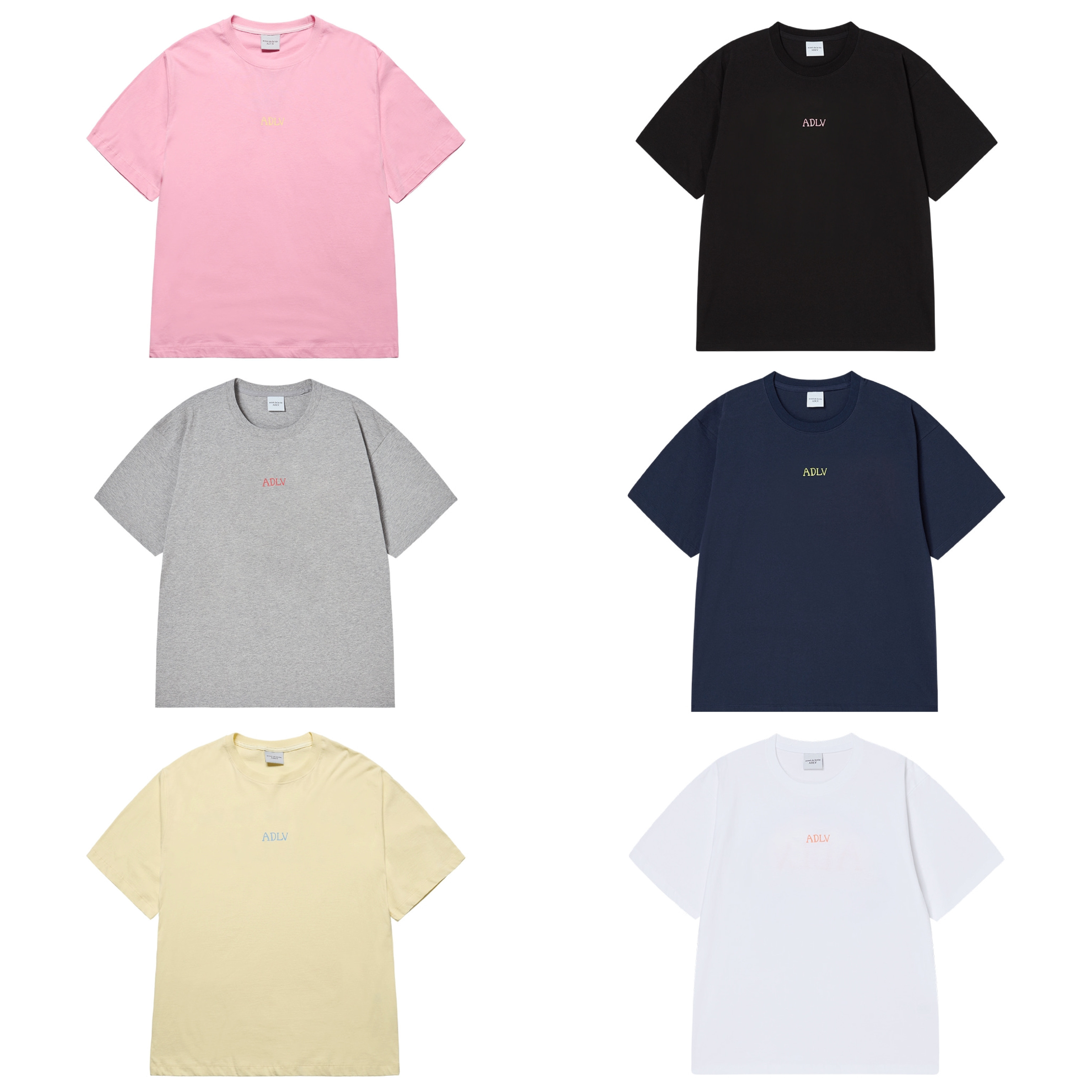 【1】ADLV CURSIVE LOGO SHORT SLEEVE T-SHIRT (4個尺碼 / 6色選擇)