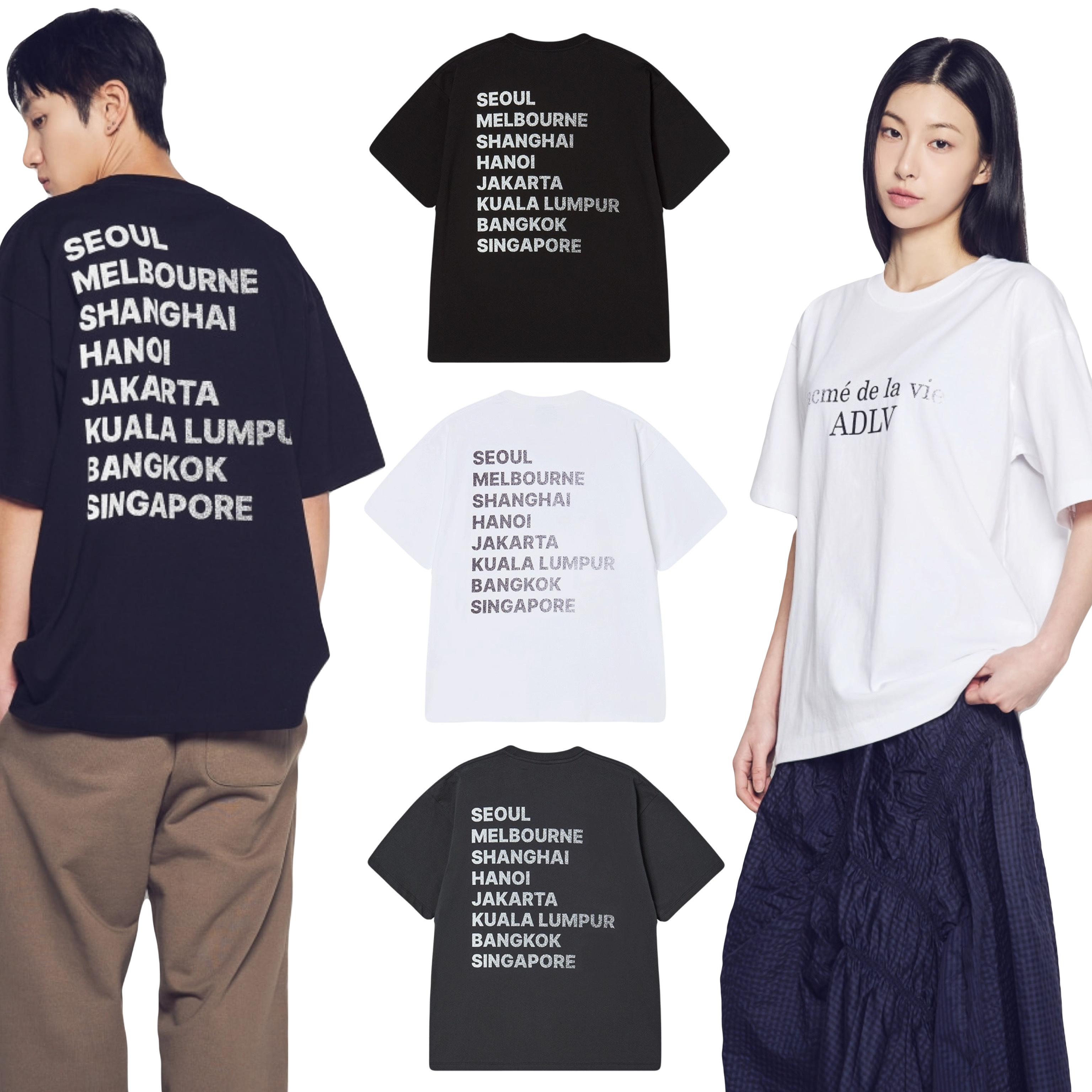 【4】ADLV DUST BLUR EFFECT SHORT SLEEVE T-SHIRT (4個尺碼 / 3色選擇)