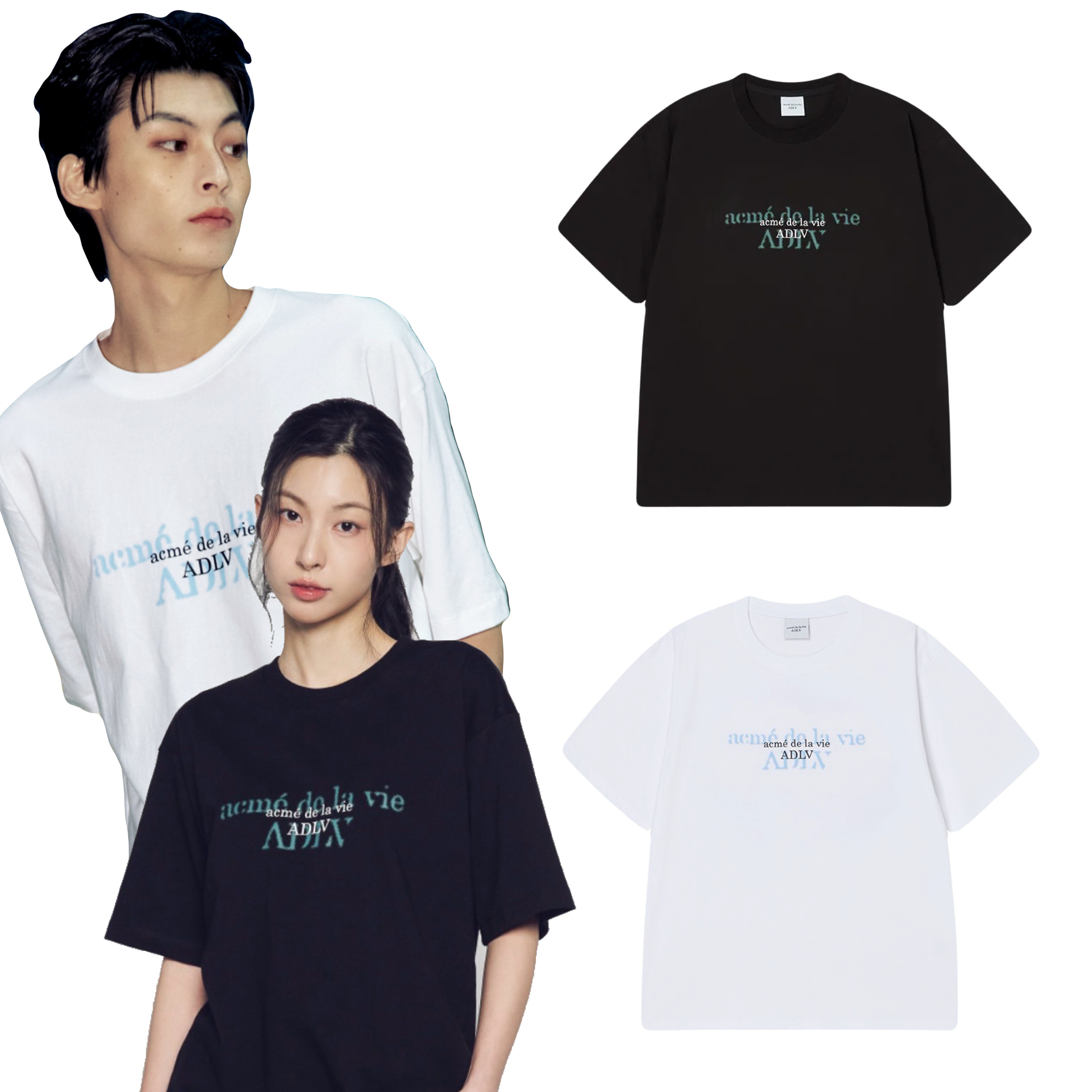 【3】ADLV DOUBLE EFFECT SHORT SLEEVE T-SHIRT (4個尺碼 / 2色選擇)