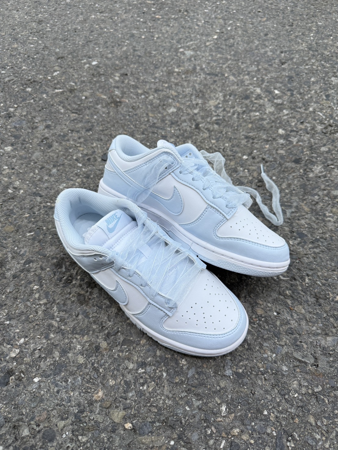 Nike Dunk Low "White Blue Tint" 冰川藍 蕾絲 緞帶 休閒鞋 IB7311-100