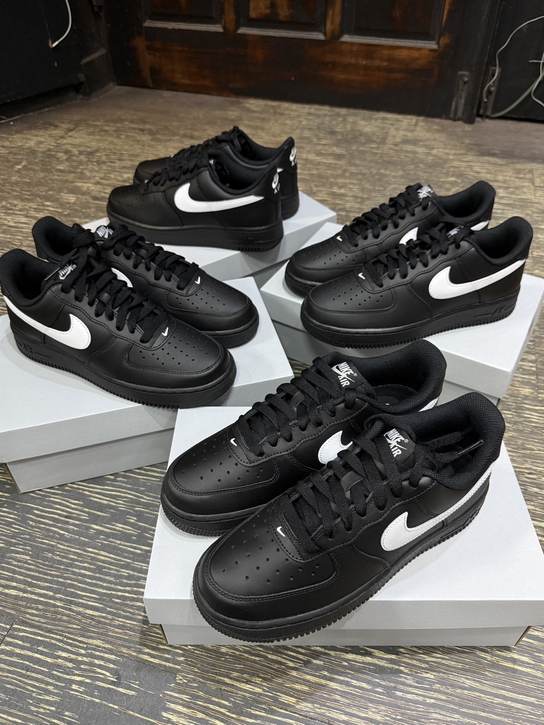 Nike Air Force 1 全黑 白勾 黑白 ambush風格 武士黑 FZ0627-010