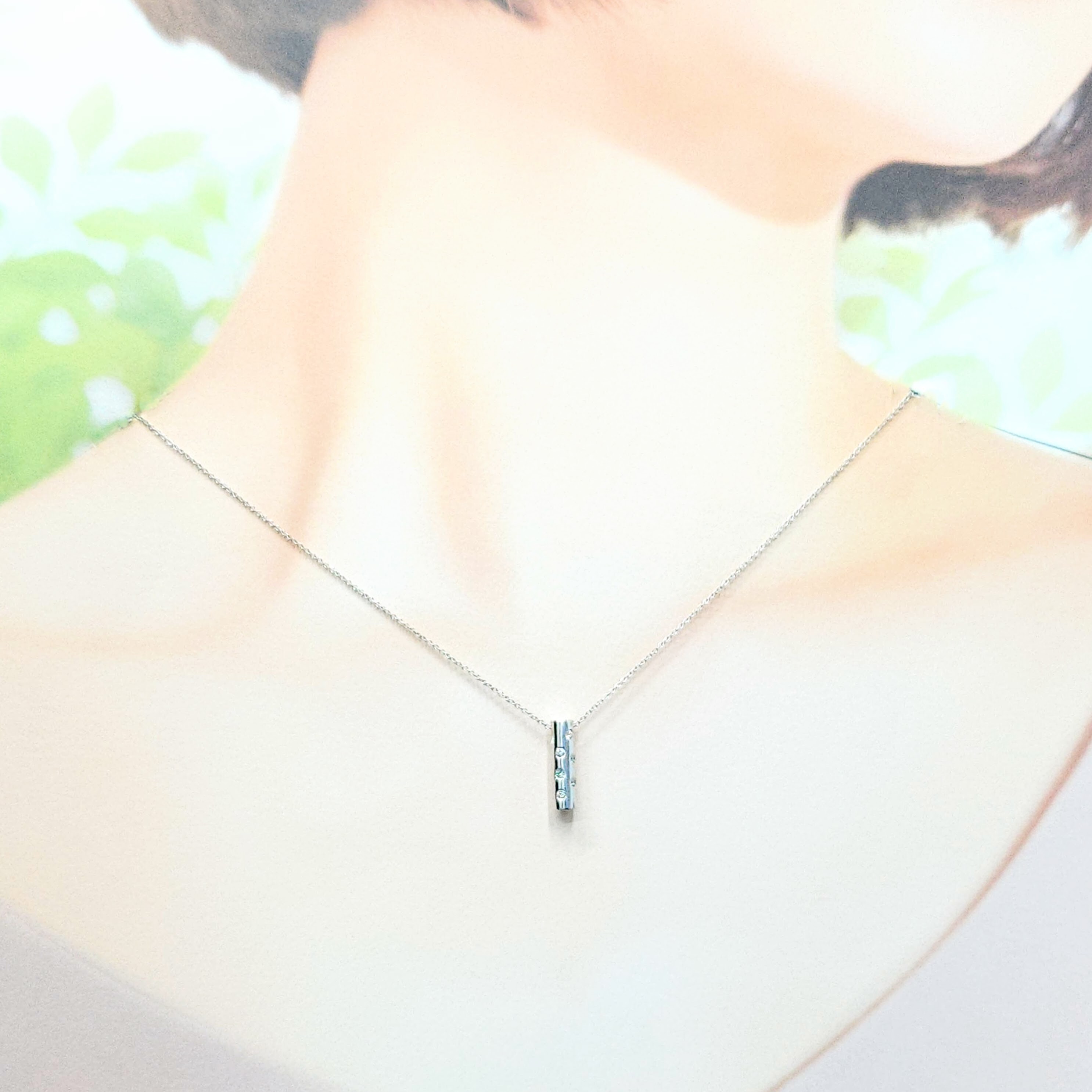 全新18K白金8份鑽石吊咀