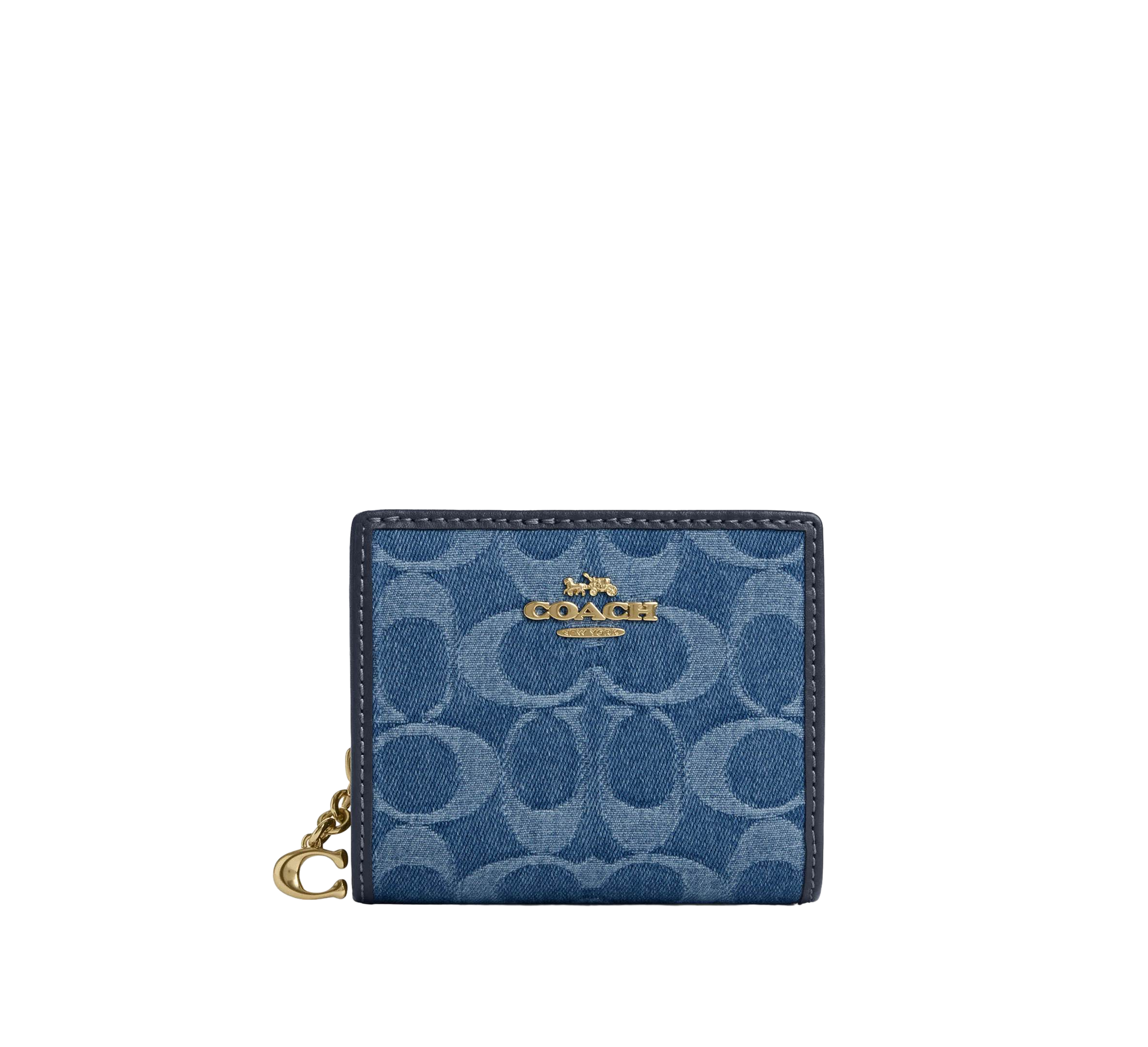 【Coach Outlet】Snap Wallet In Signature Denim  丹寧