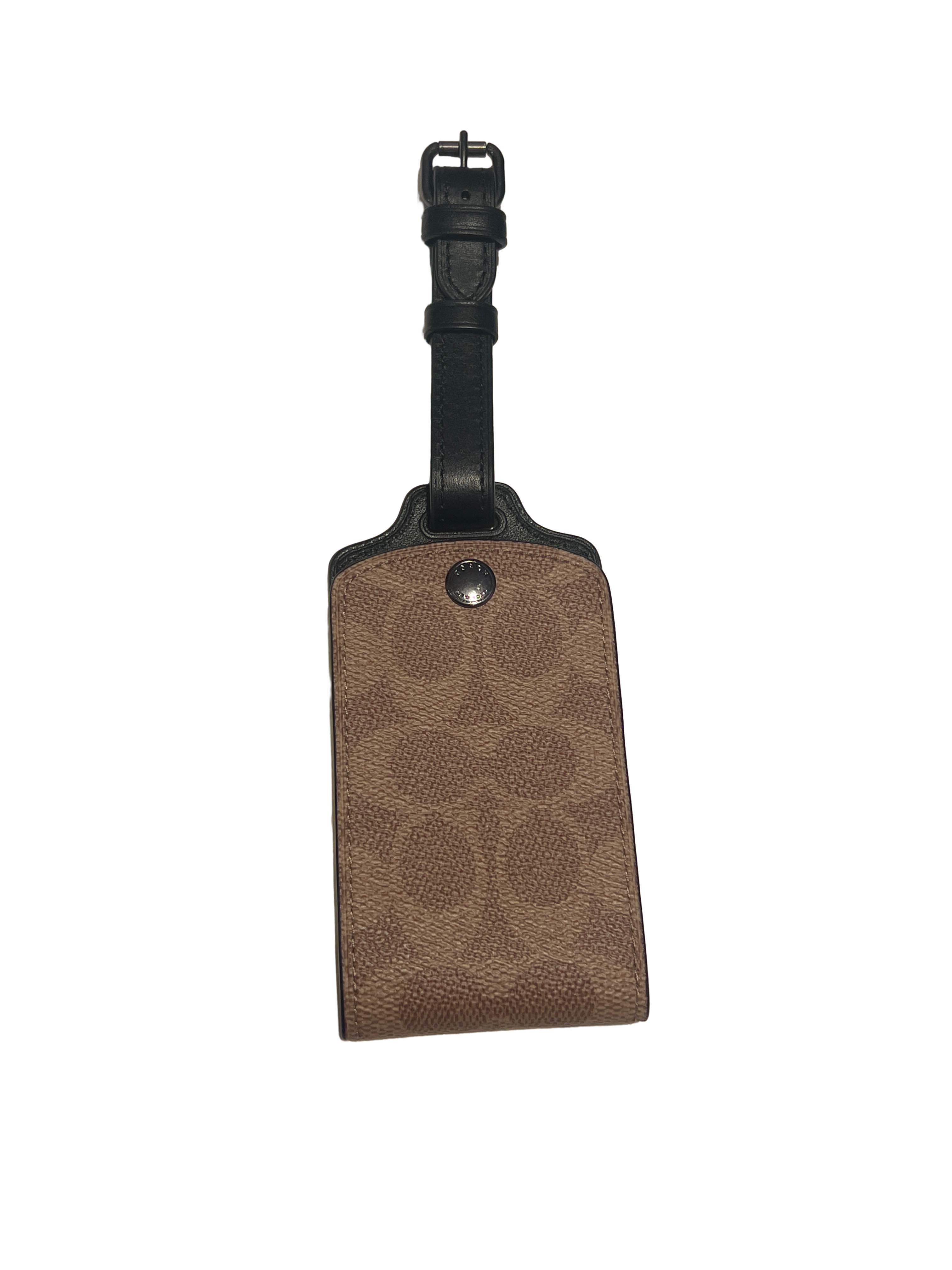 【Coach Outlet】Luggage Tag Signatur  咖