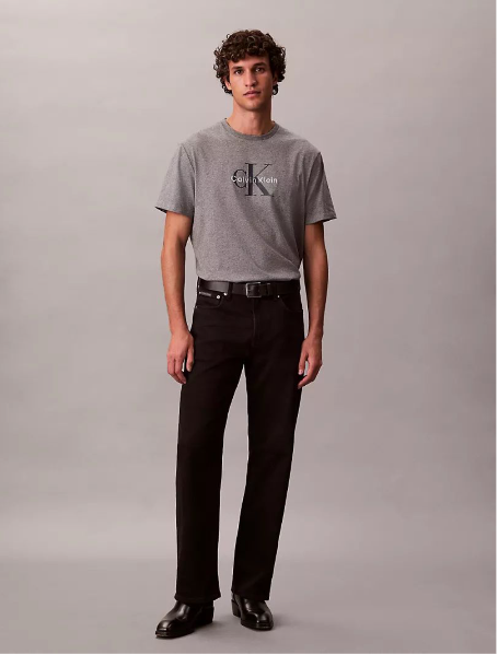 [USW] CALVIN KLEIN GRAY MEN'S MONOLOGO TEE, UZZ165 (UZZ165)