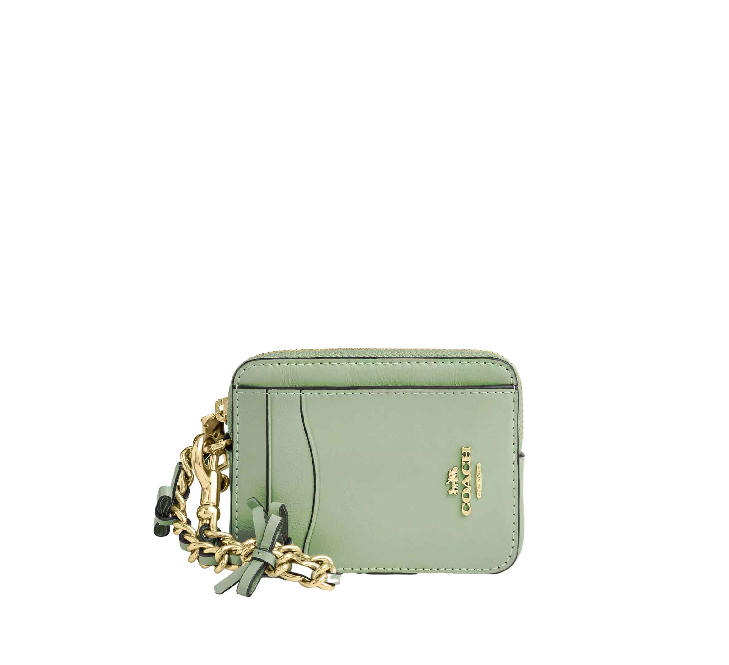 【Coach Outlet】Zip Card Case With Bows  綠