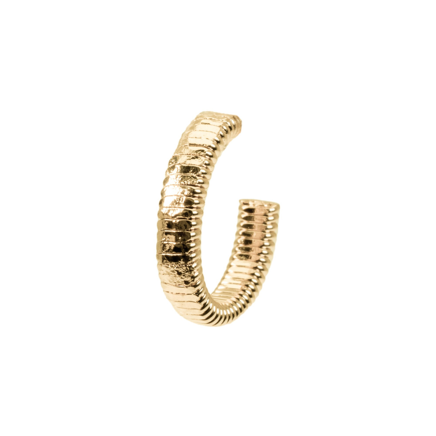 1SS0418-072 [SING A SONG]  ATELIER ( "WORKSHOP") Créole En Corde De Basse Plate Martelée Petit Modèle #Doréjaune (EU)