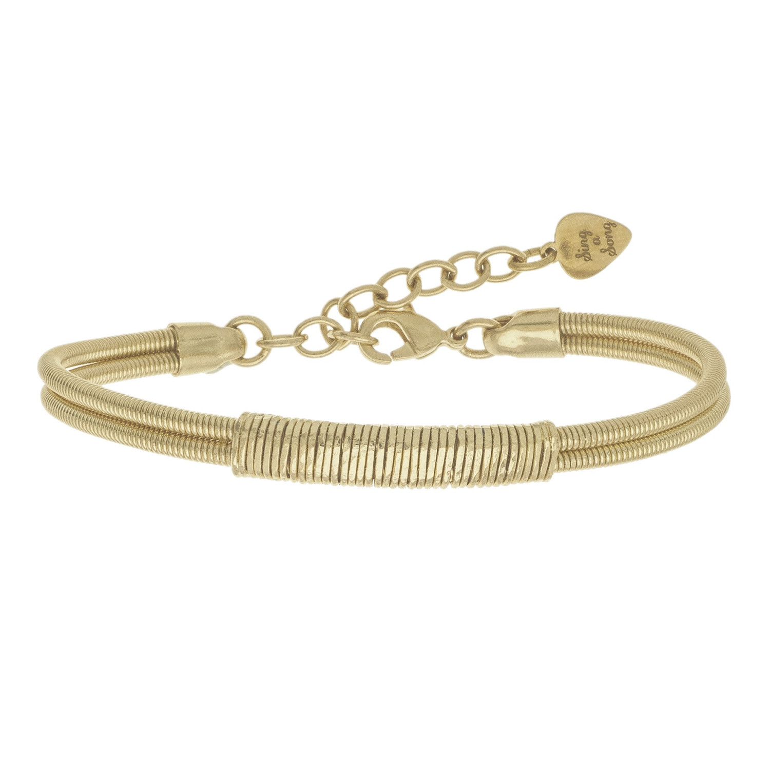1SS0418-078 [SING A SONG]  EMBALLE-MOI ( "WRAP ME UP") Bracelet 2 Cordes De Basse Emballées #Doréjaune (EU)