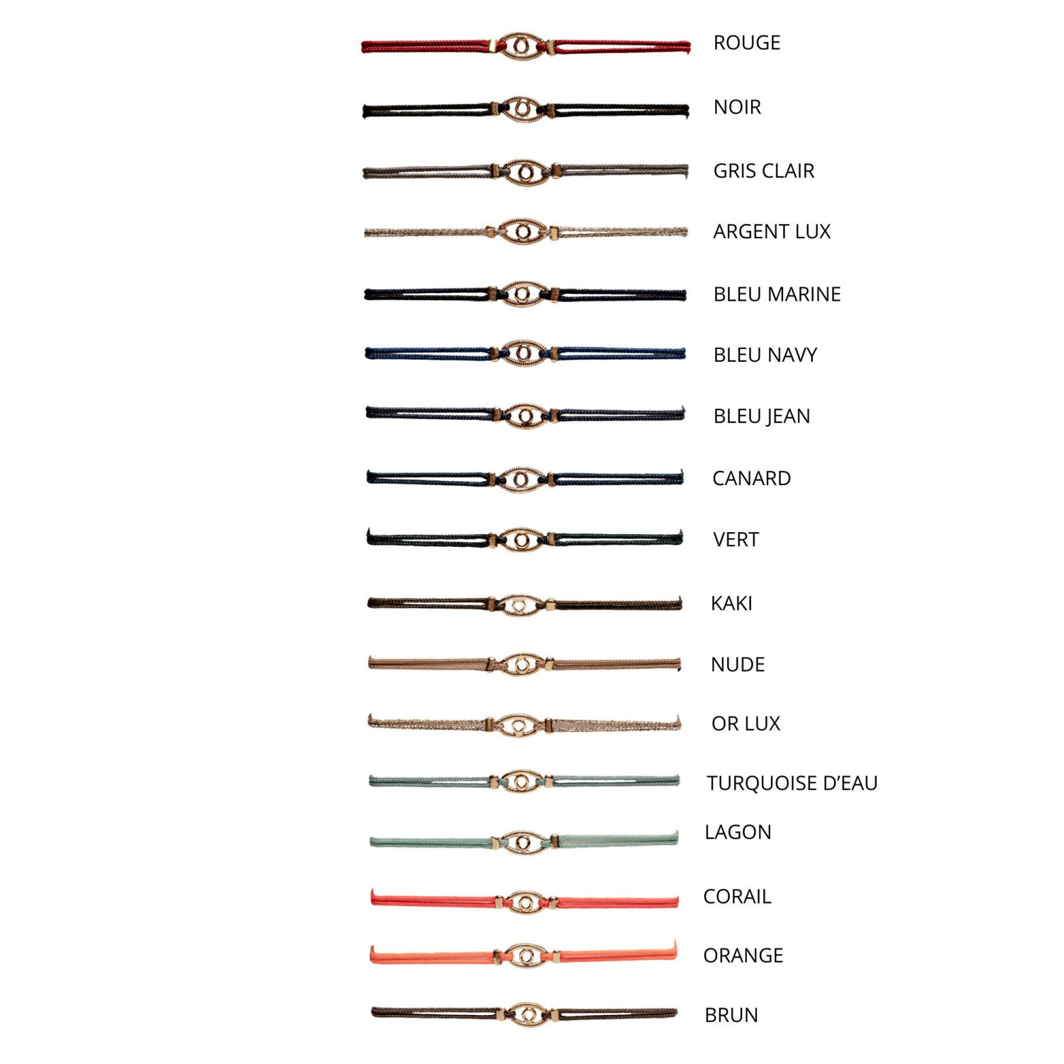 1SS0418-120 [SING A SONG]  HOOK, EYES & CROIX Bracelet Eyes Petit Modèle En Corde De Guitare Sur Cordon #TURQUOISED'EAU (EU)