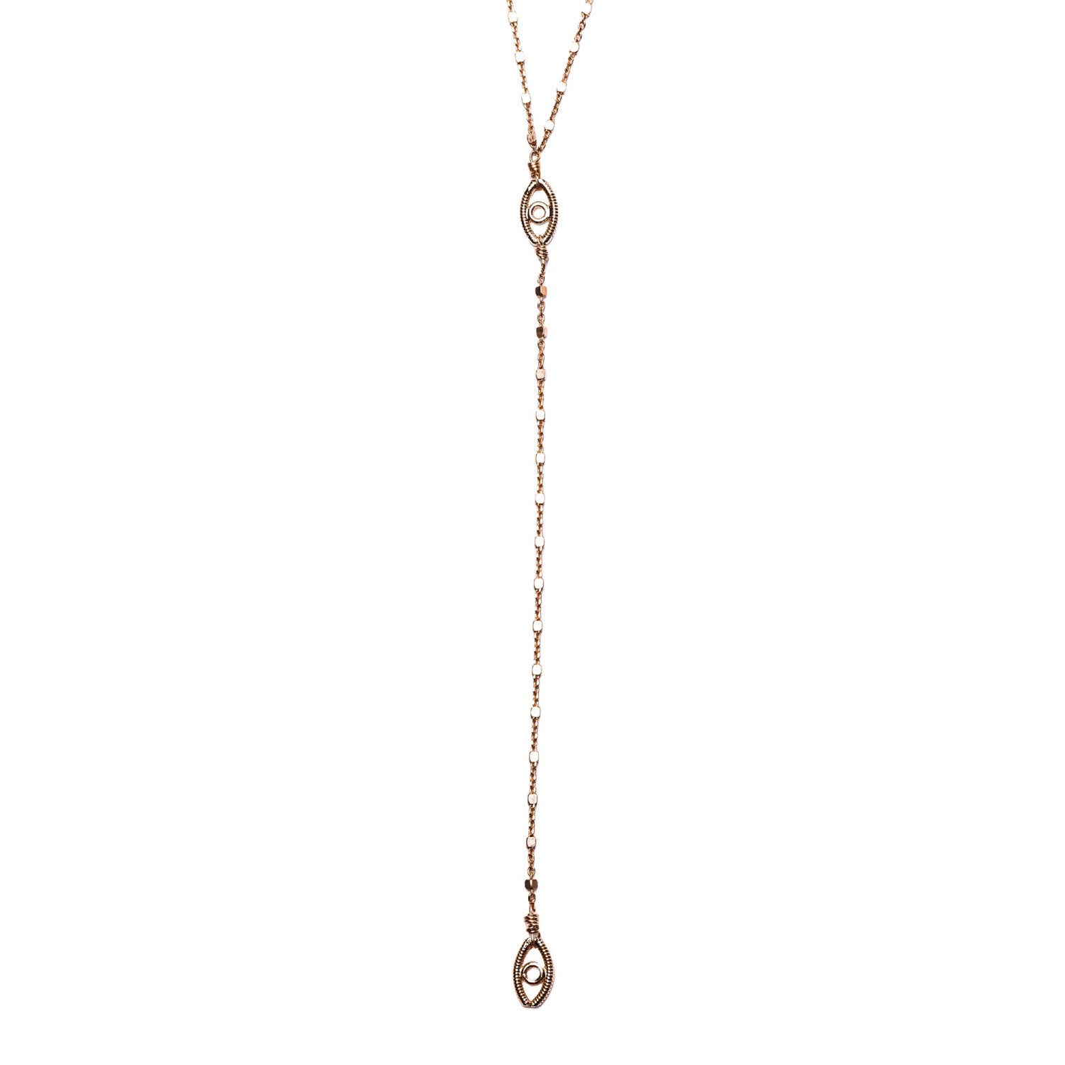 1SS0418-127 [SING A SONG]  HOOK, EYES & CROIX Chapelet Eyes En Corde De Guitare #Doréjaune (EU)