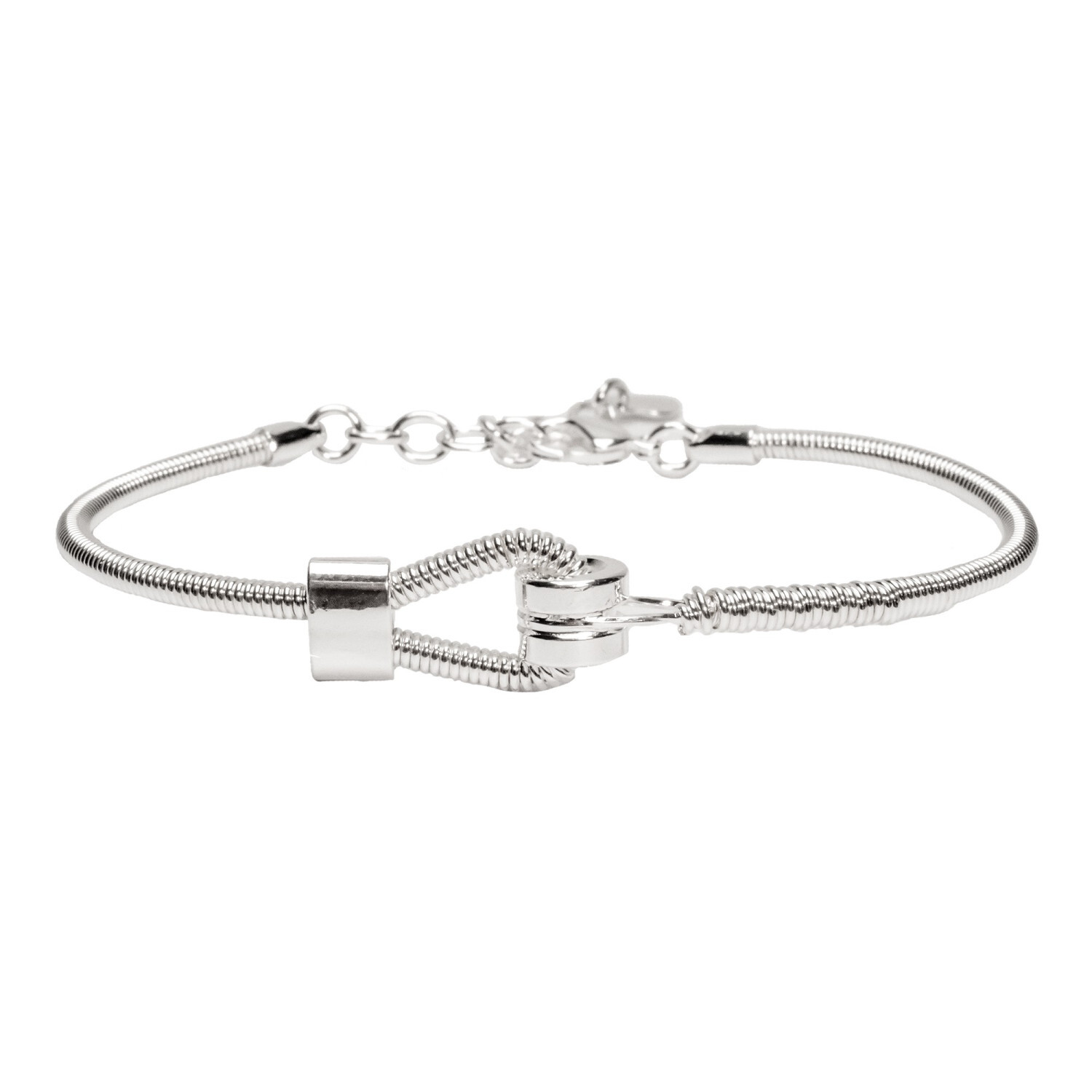 1SS0418-169 [SING A SONG]  JUST ME, YOU & ME Bracelet " Just Me" Horizontale En Corde De Basse #Argenté (EU)