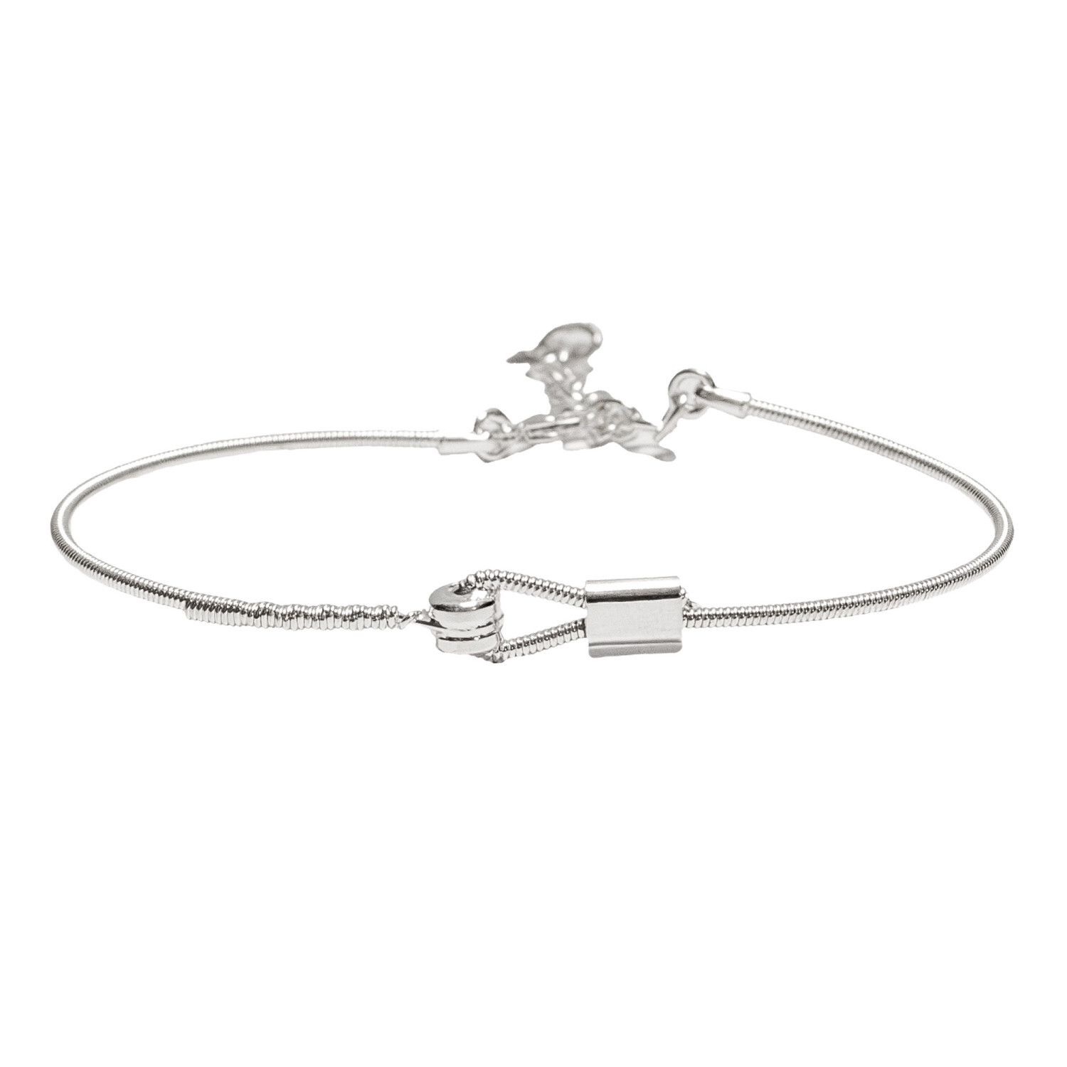 1SS0418-182 [SING A SONG]  JUST ME, YOU & ME Bracelet " Just Me" Horizontale En Corde De Guitare #Argenté (EU)