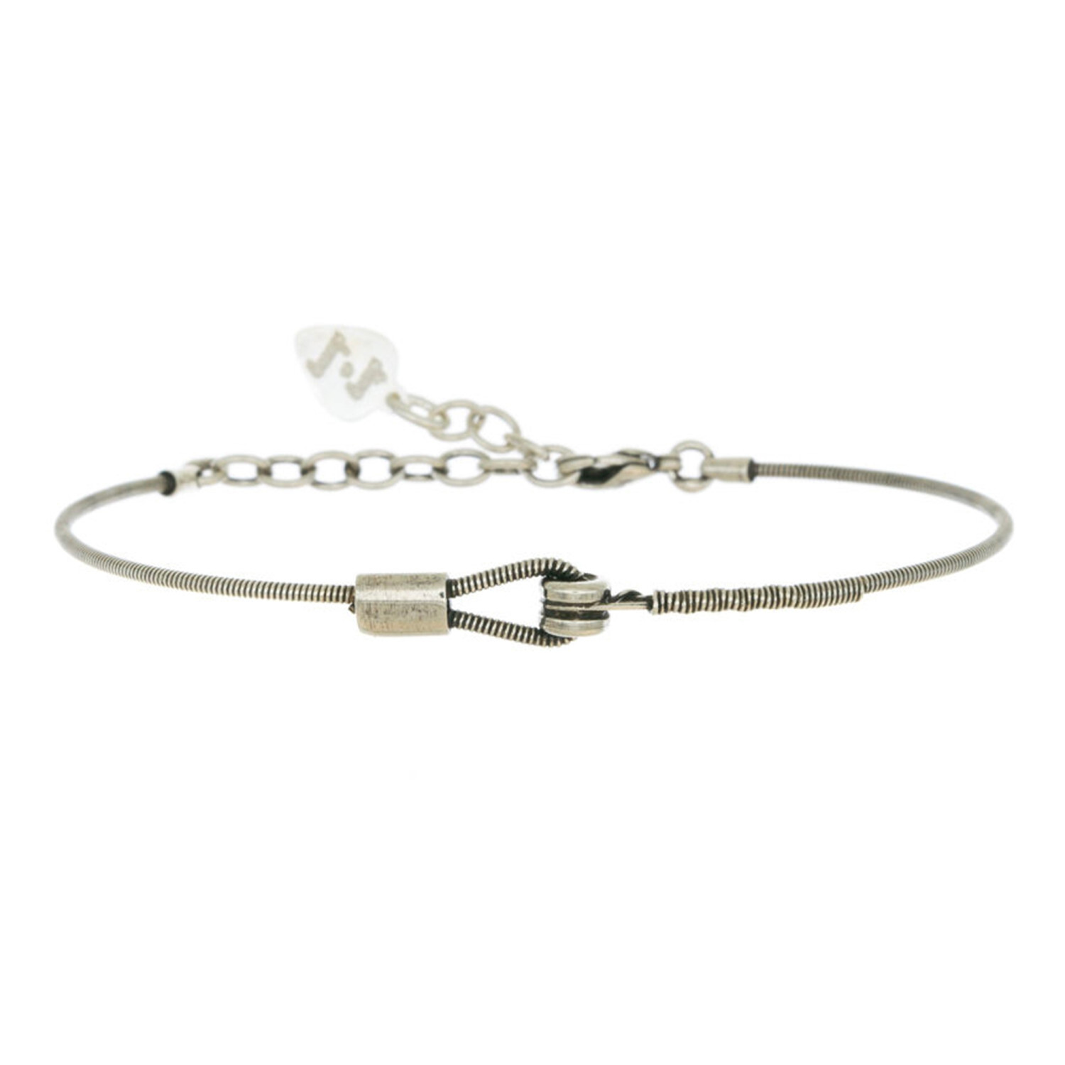 1SS0418-184 [SING A SONG]  MEN'S Bracelet " Just Me" Horizontale En Corde De Guitare #Argentévieilli (EU)