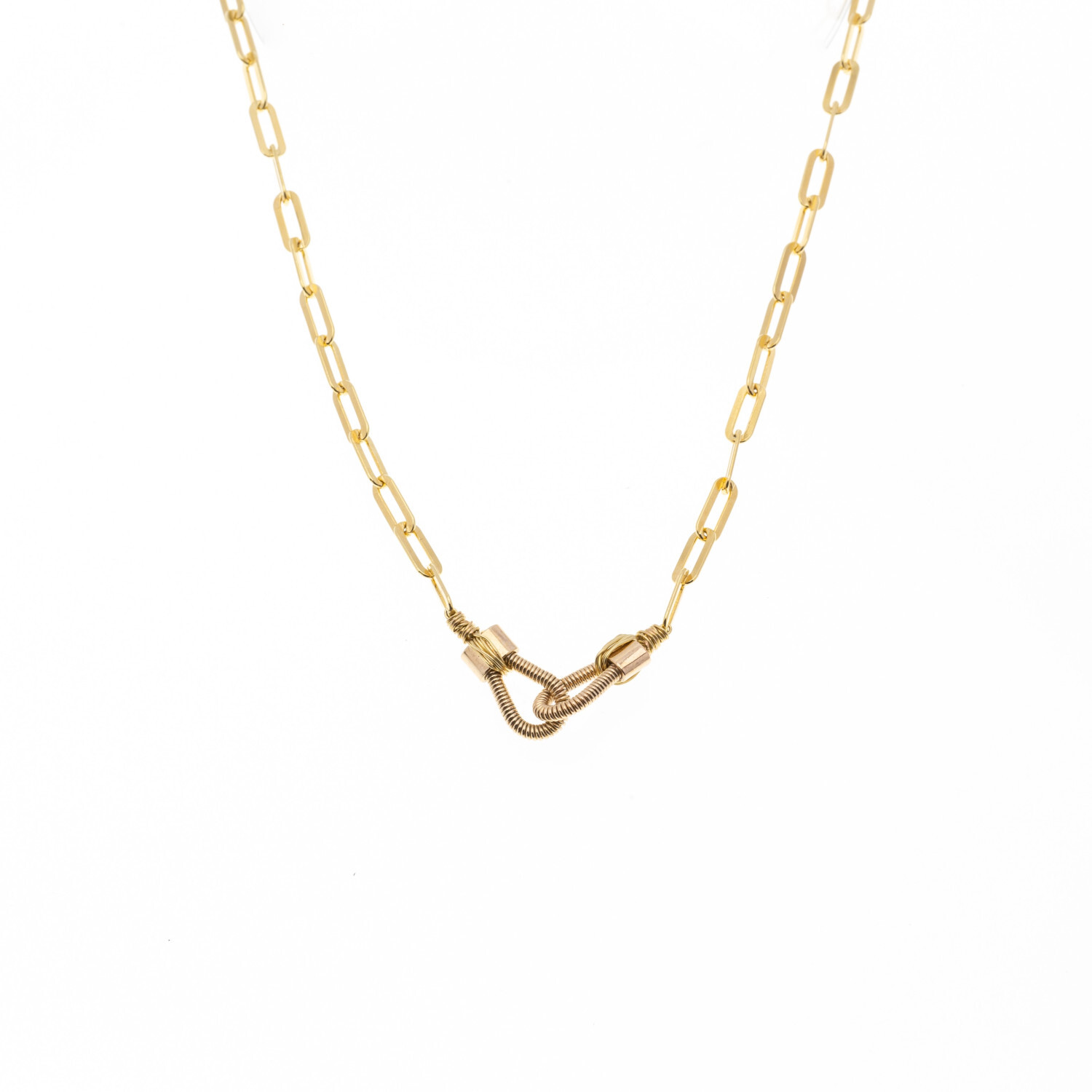 1SS0418-190 [SING A SONG]  JUST ME, YOU & ME Collier You & Me En Corde De Basse Chaîne Rectangulaire #Doréjaune (EU)