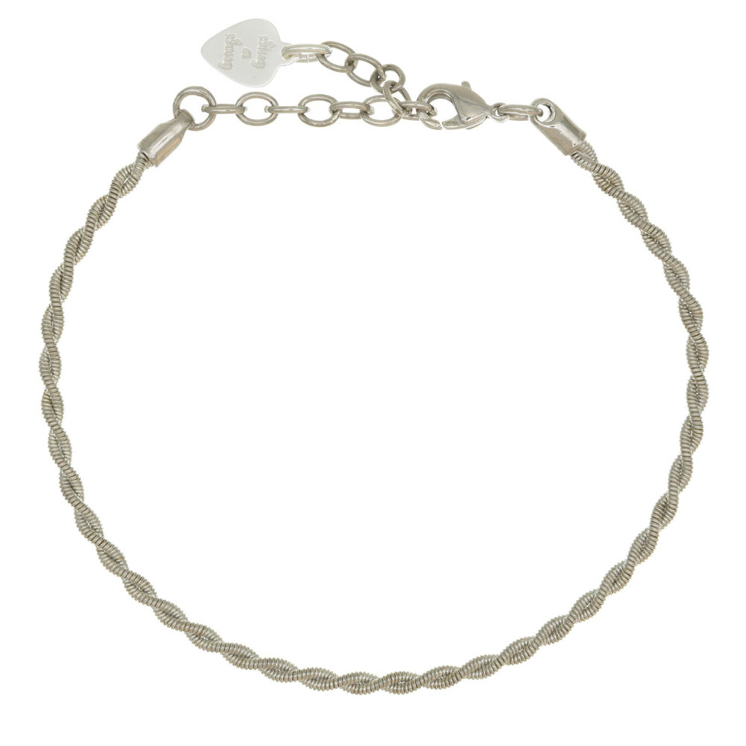 1SS0418-202 [SING A SONG]  TWIST, TURN &FIX Bracelet Twist En Corde De Guitare #Argenté (EU)