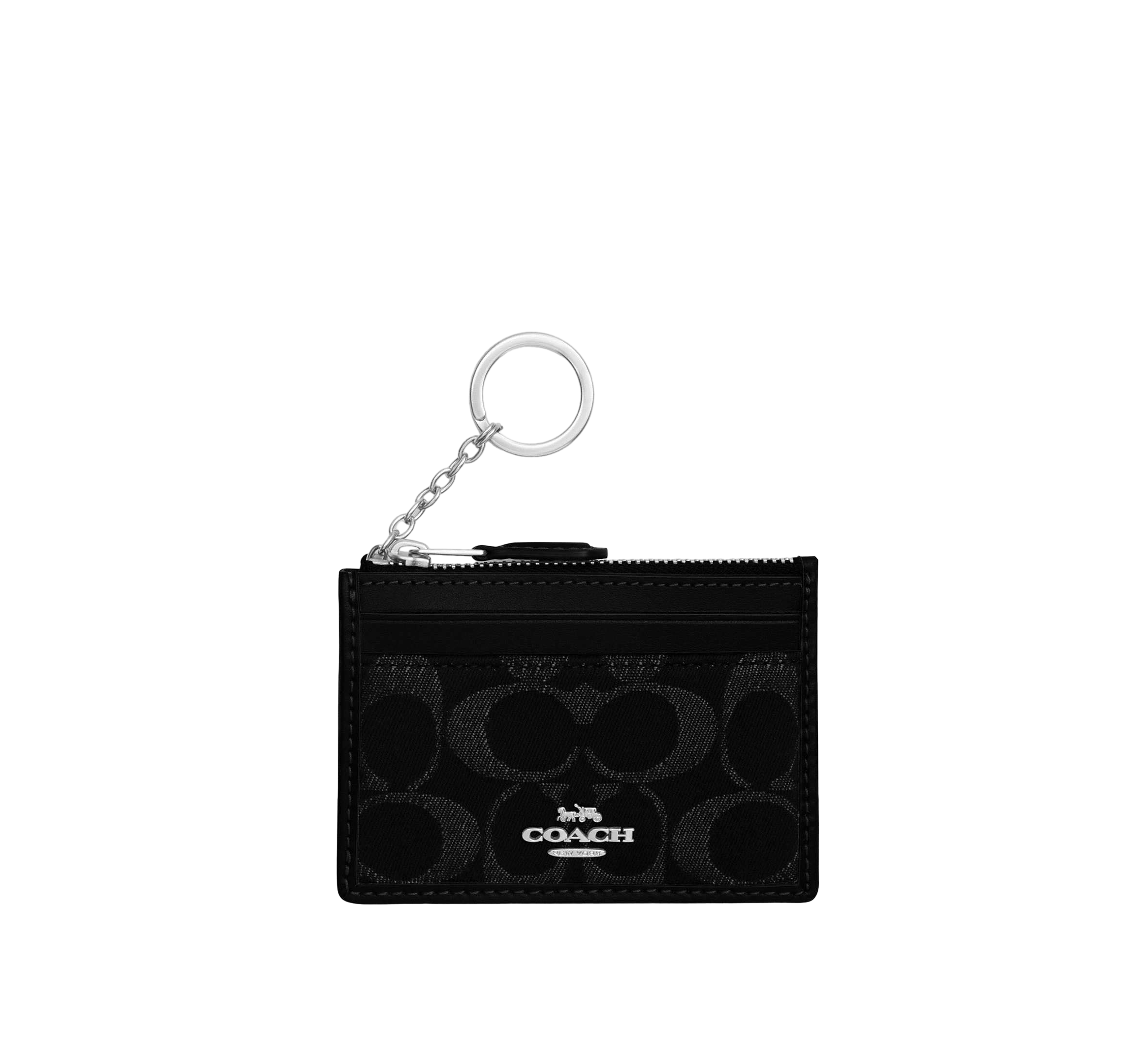 【Coach Outlet】Mini Skinny Id Case In Signature Denim  黑