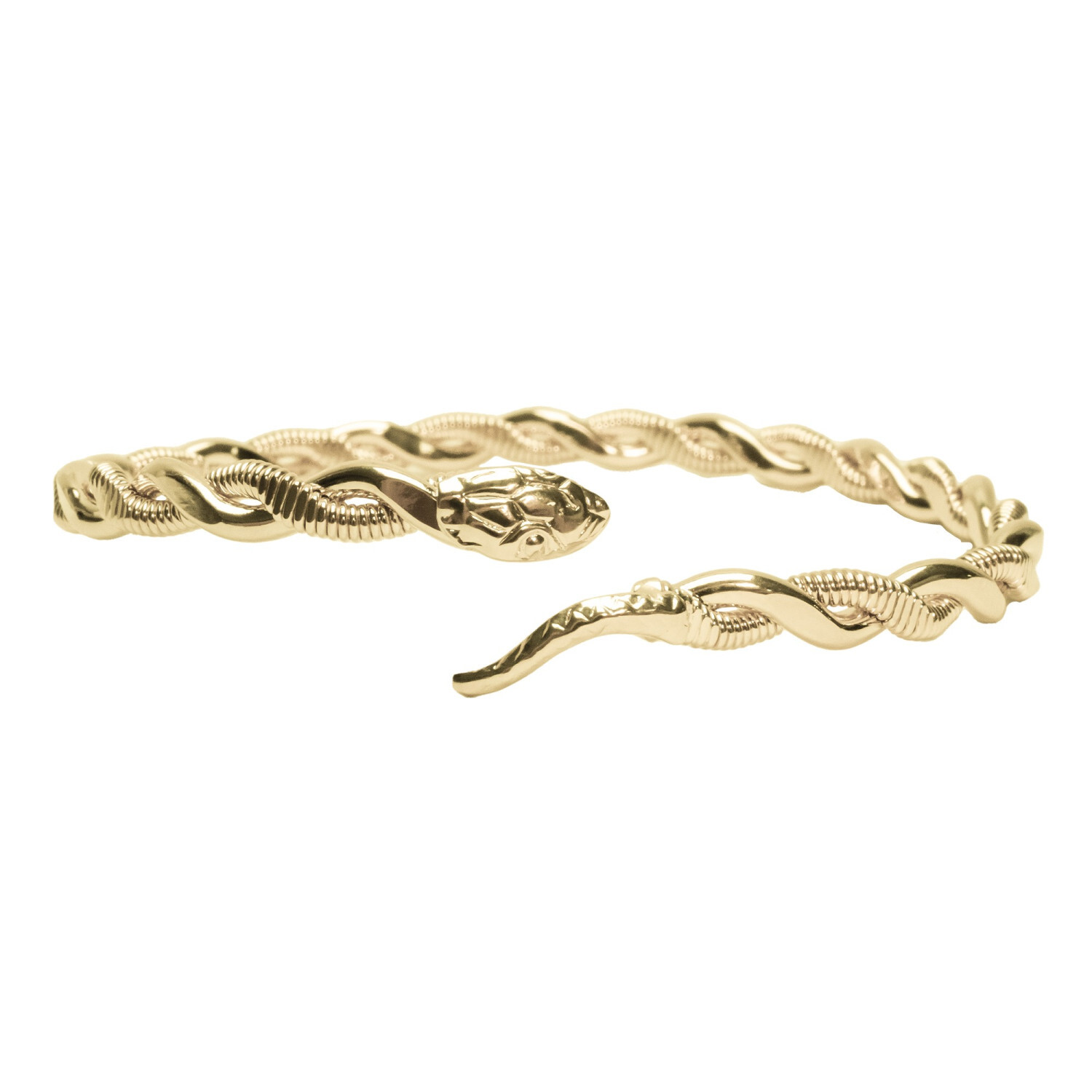 1SS0418-206 [SING A SONG]  TWIST, TURN &FIX Bracelet Jonc Snake En Corde De Basse #Doréjaune (EU)