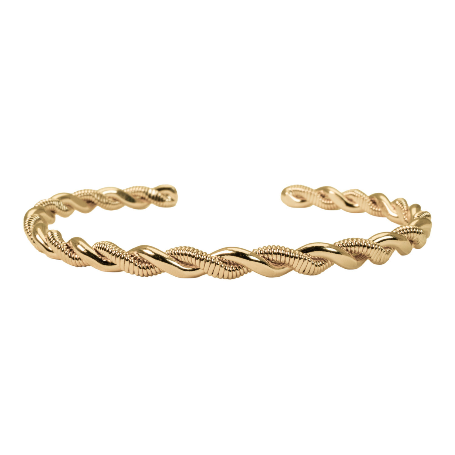 1SS0418-208 [SING A SONG]  TWIST, TURN &FIX Jonc En Corde De Basse Et Tresse Plate #Doréjaune (EU)