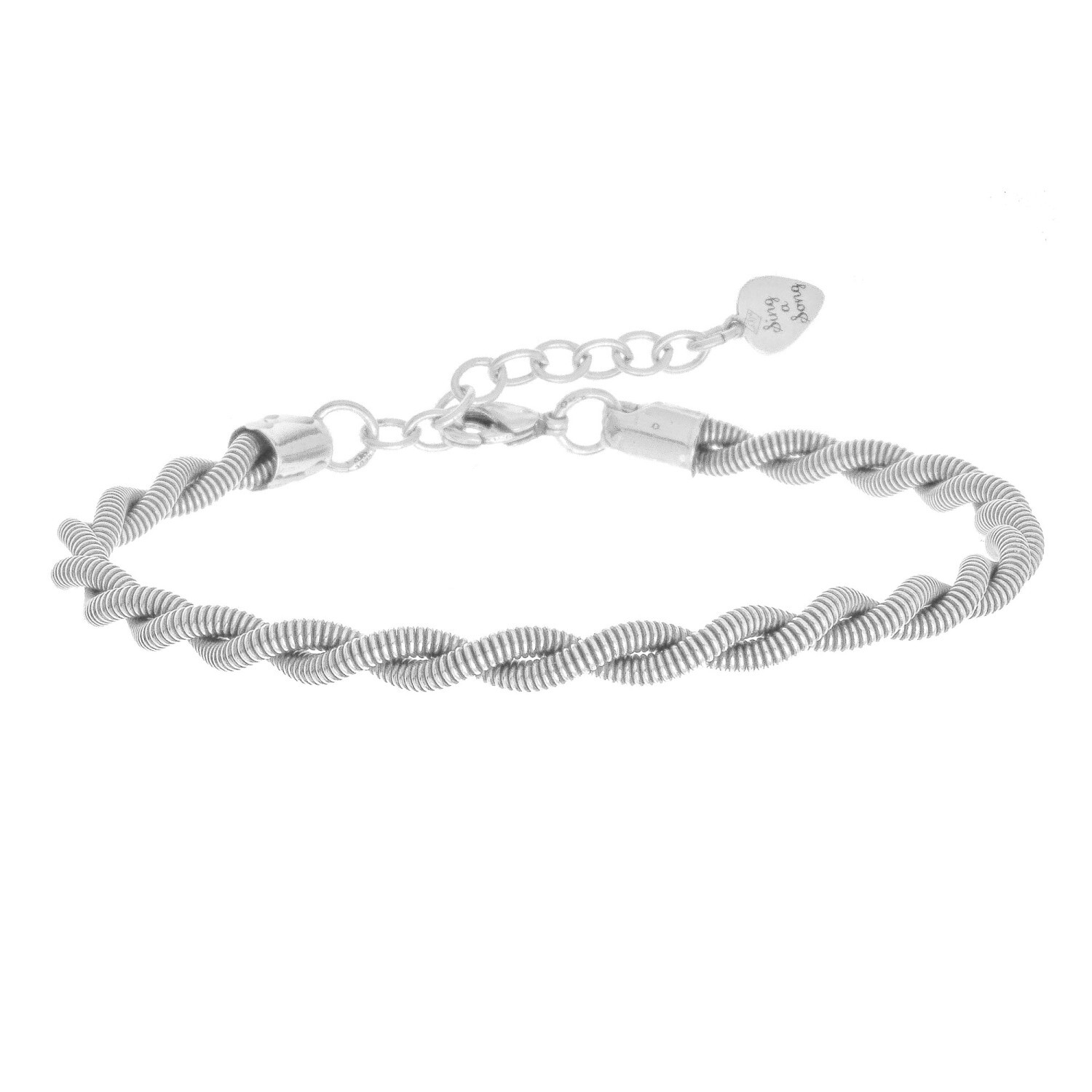 1SS0418-221 [SING A SONG]  TWIST, TURN &FIX Bracelet Twist En Corde De Basse #Argenté (EU)
