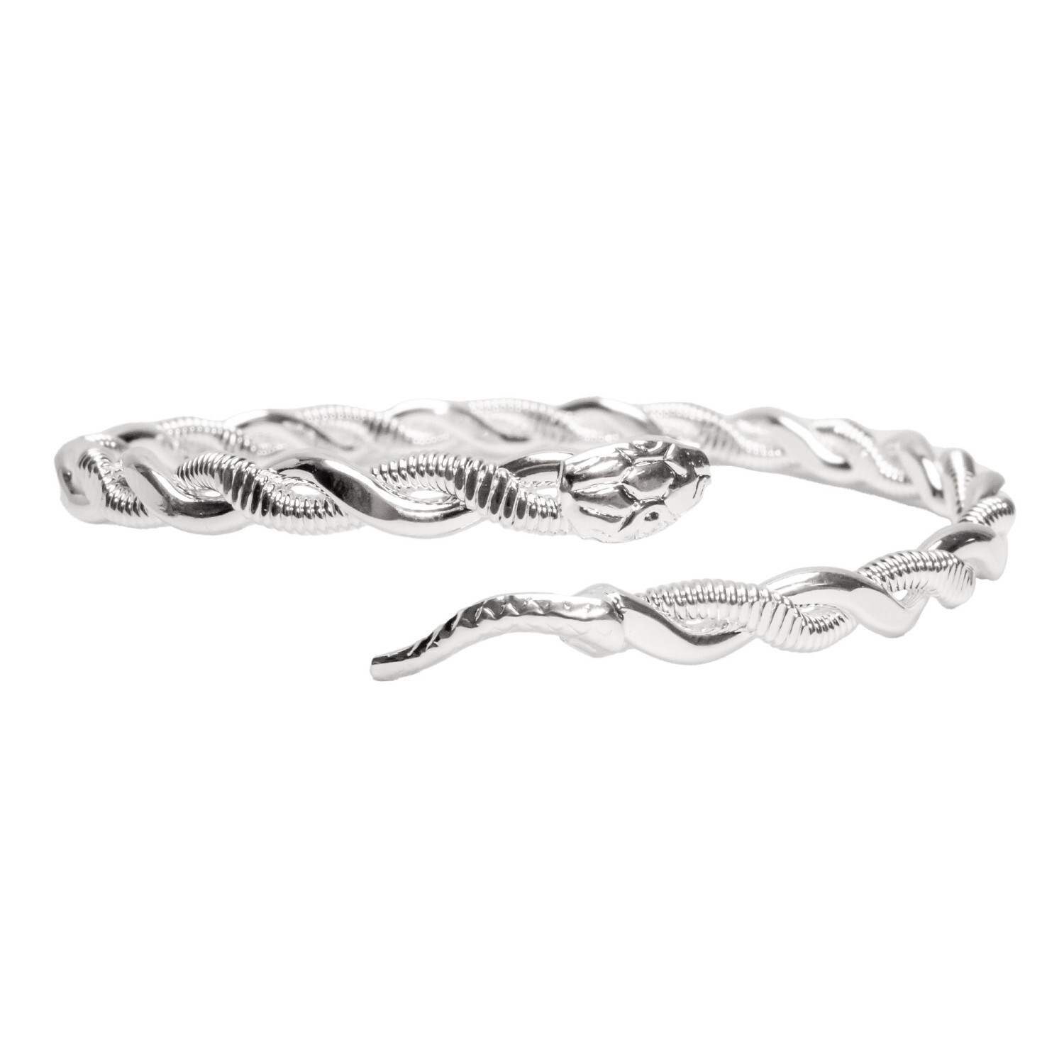 1SS0418-227 [SING A SONG]  TWIST, TURN &FIX Bracelet Jonc Snake En Corde De Basse #Argenté (EU)