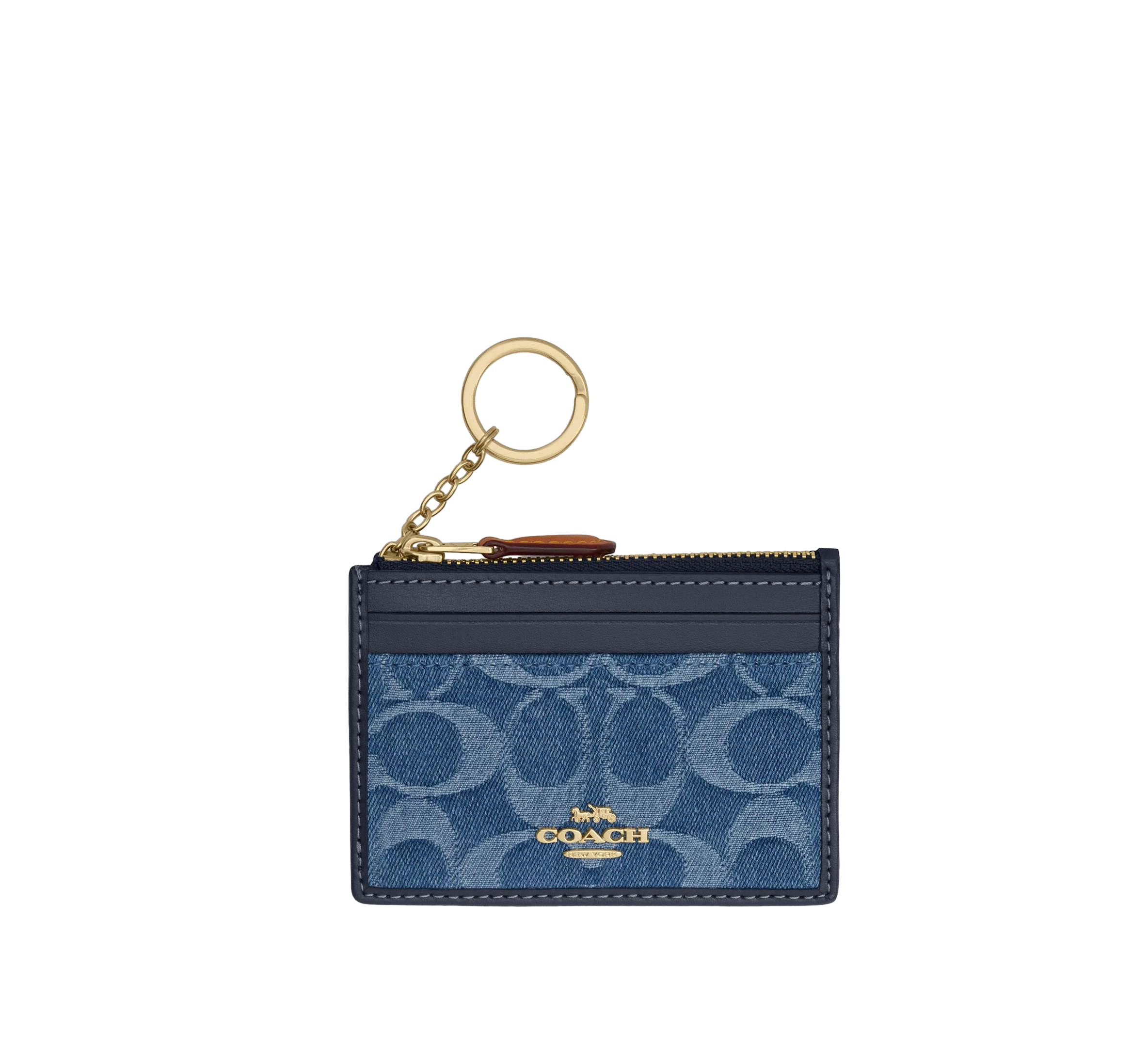 【Coach Outlet】Mini Skinny Id Case In Signature Denim  丹寧