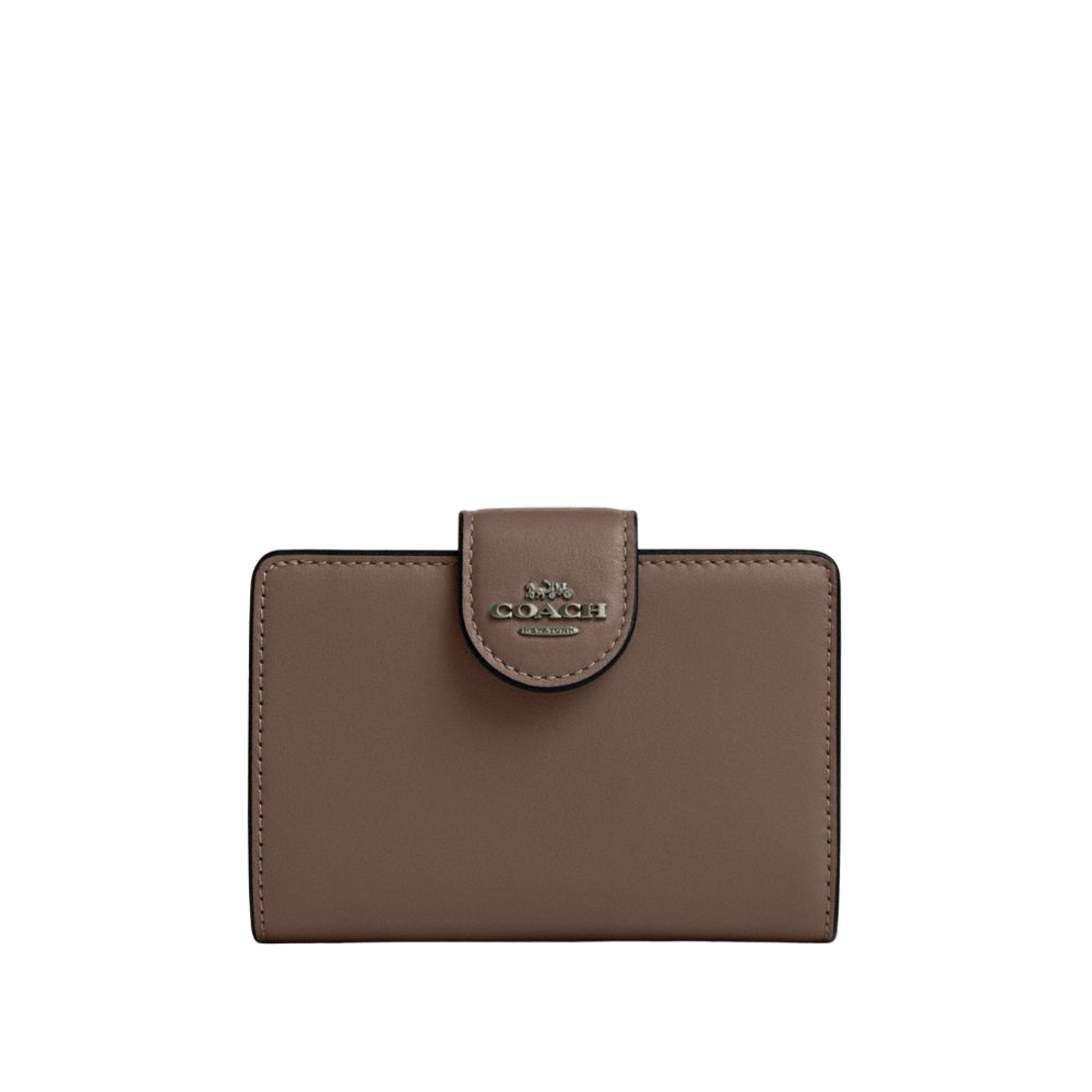 【Coach Outlet】Medium Corner Zip Wallet  深石灰
