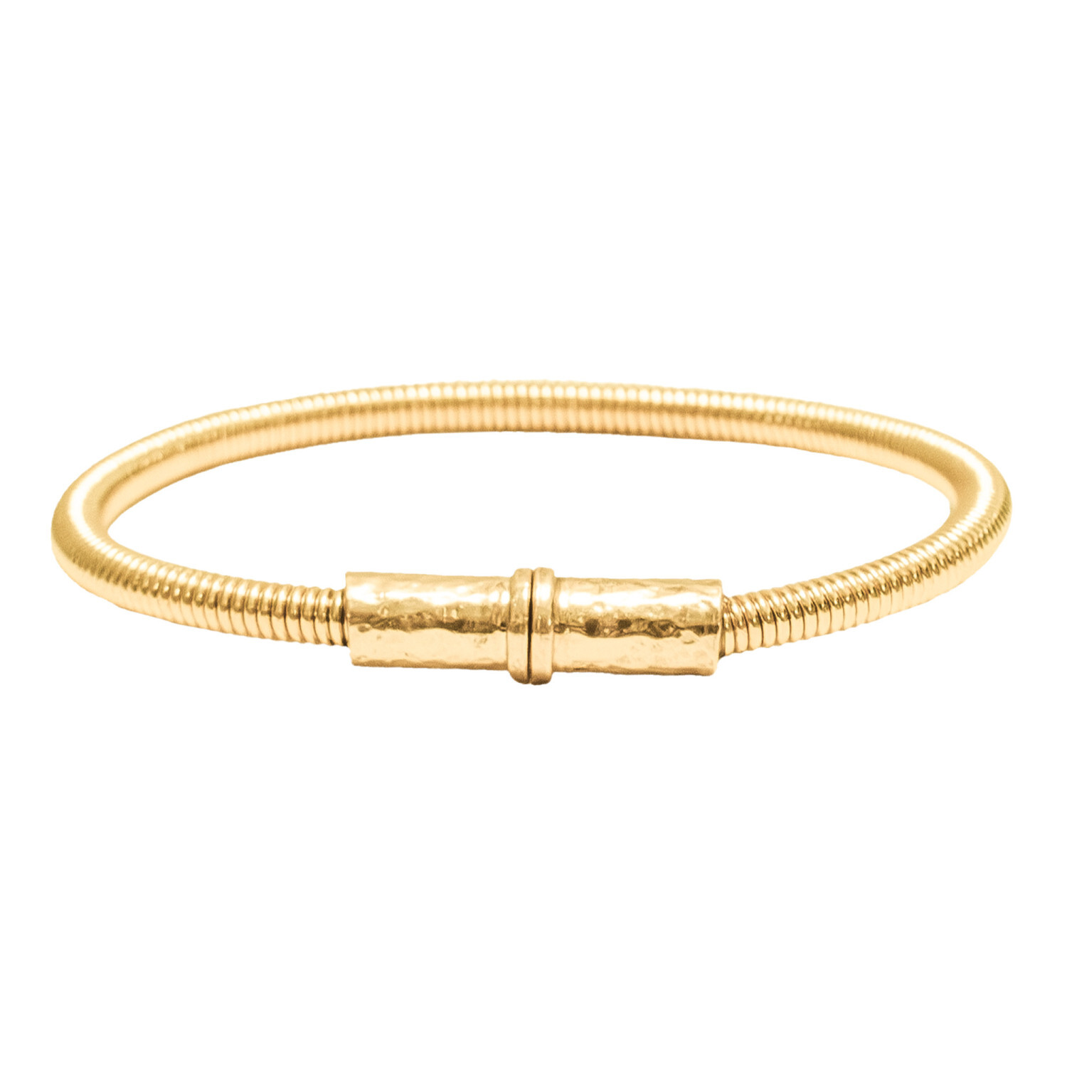 1SS0418-023 [SING A SONG]  BANG BANG Bracelet En Corde De Basse Avec Fermoir Aimanté Et Martelé #Doréjaune (EU)