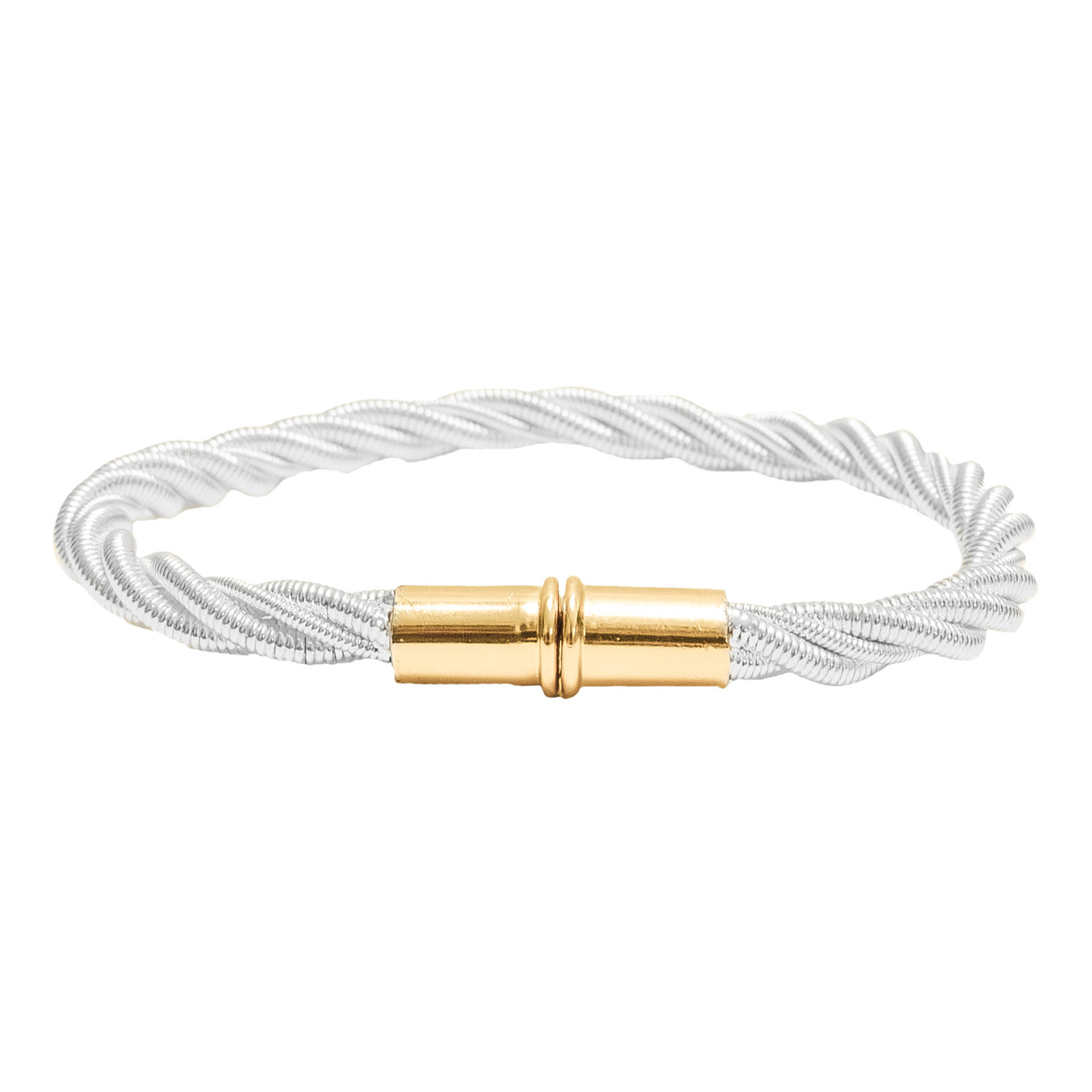 1SS0418-039 [SING A SONG]  BANG BANG Bracelet Twist En Corde De Basse Et Guitare Avec Fermoir Douille Aimantée #ArgentéetDoré (EU)