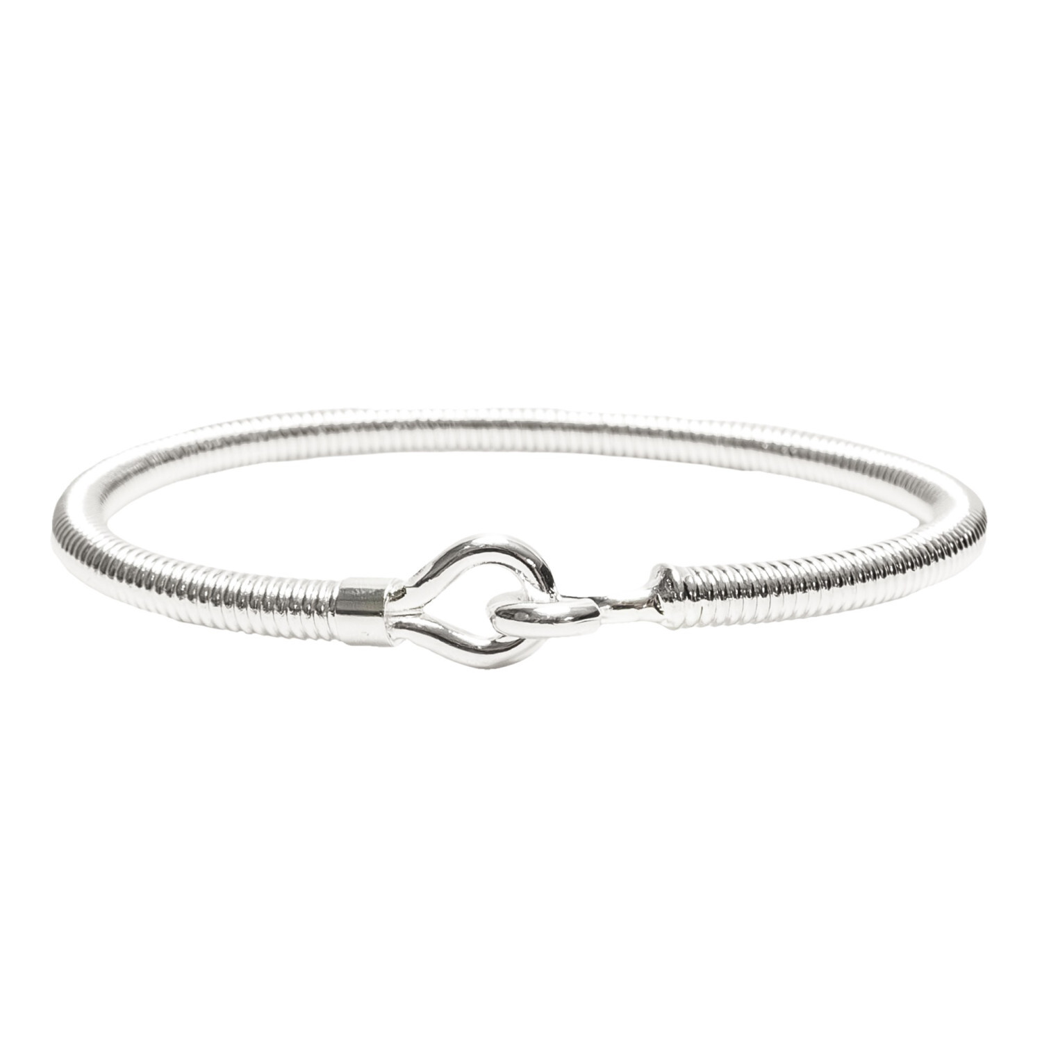 1SS0418-236 [SING A SONG]  HOOK, EYES & CROIX Bracelet Hook En Corde De Basse Big #Argenté (EU)