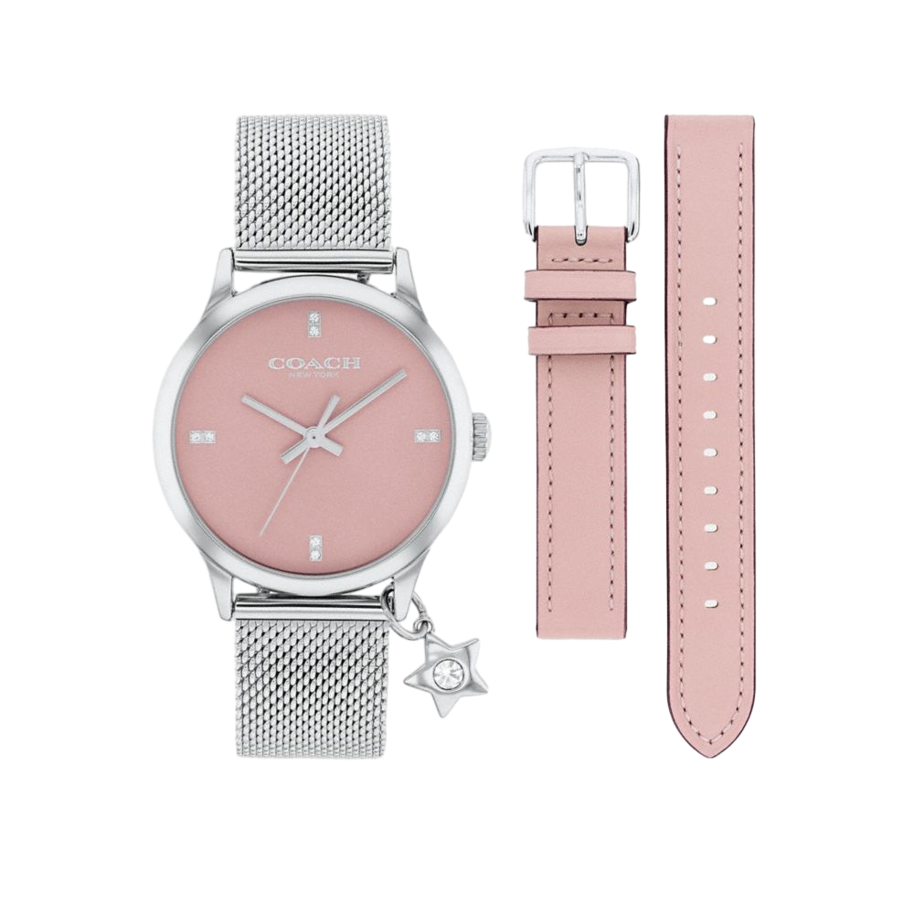 【Coach Outlet】Ruby Watch Gift Set, 32 Mm  粉
