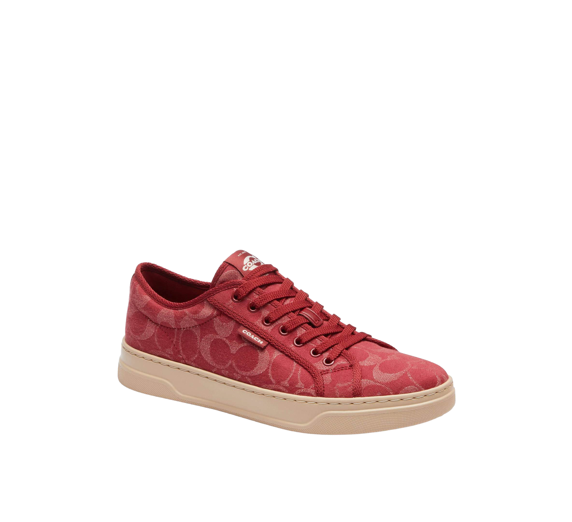 【Coach Outlet】Canvas Sneaker In Signature Denim  紅