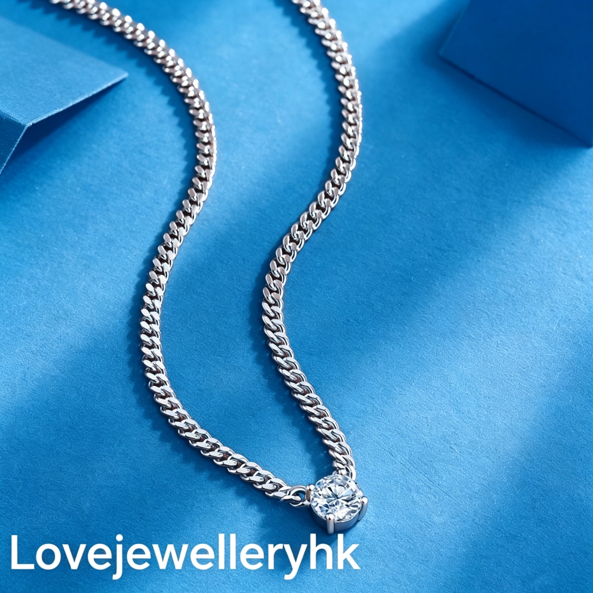 莫桑鑽粗頸鍊    N1C009