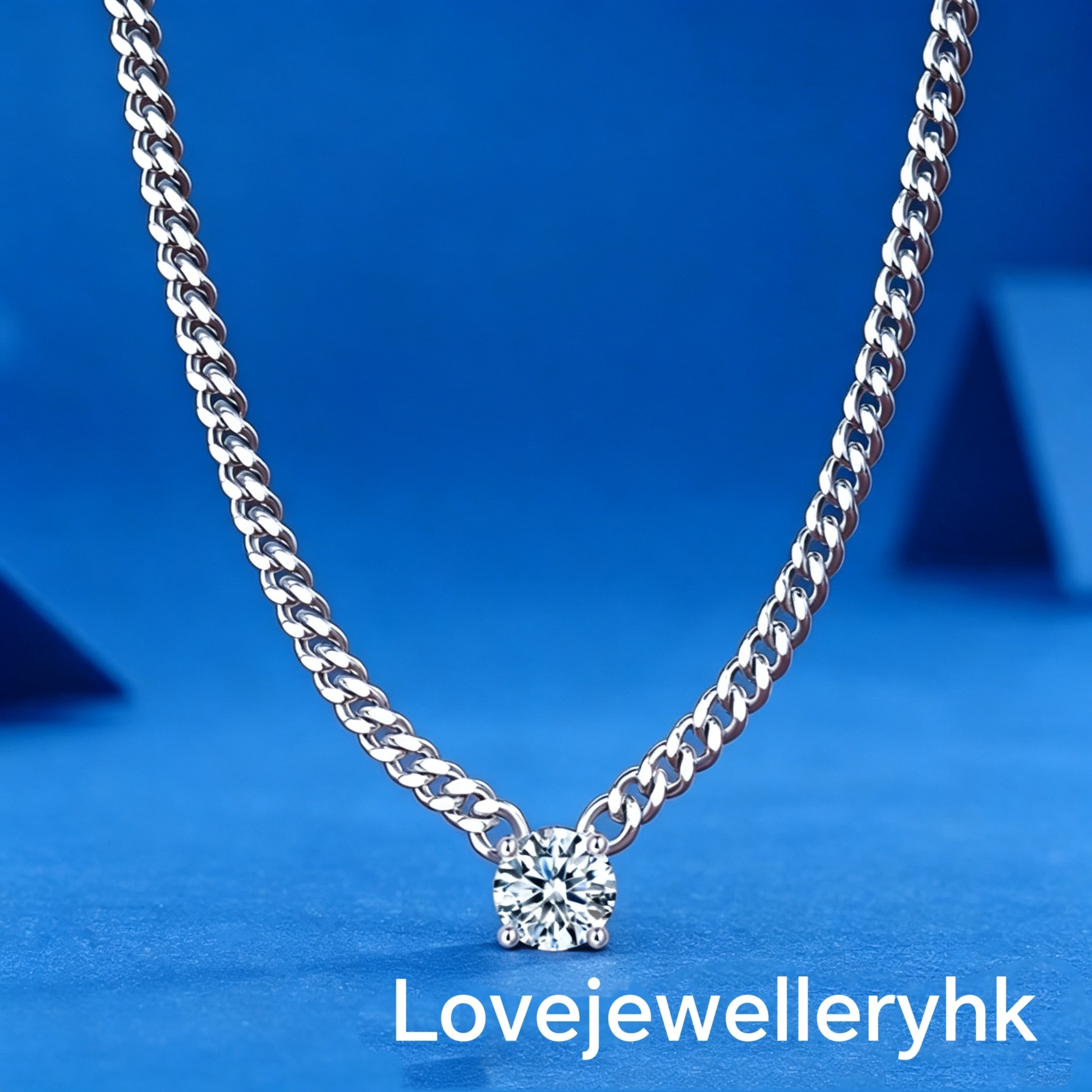 莫桑鑽粗頸鍊    N1C009