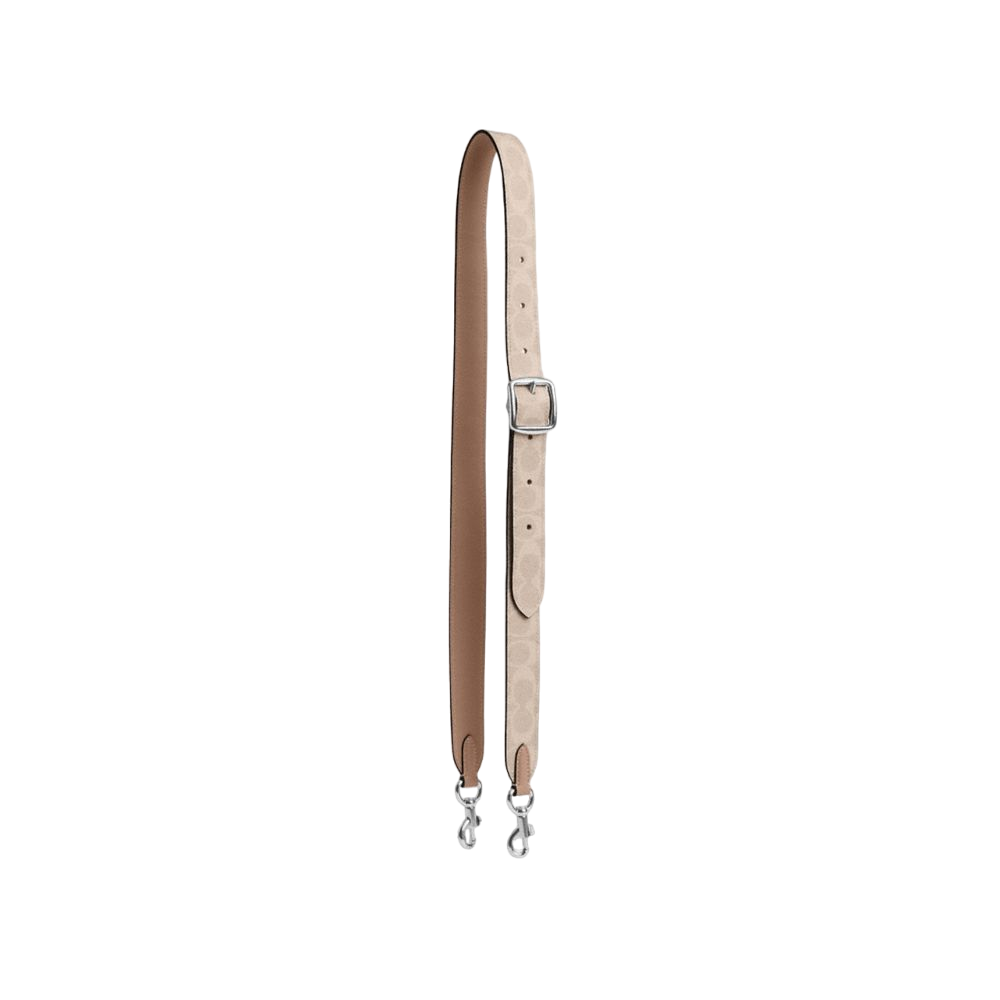 【Coach Outlet】Reversible Strap In Signature Canvas  奶茶