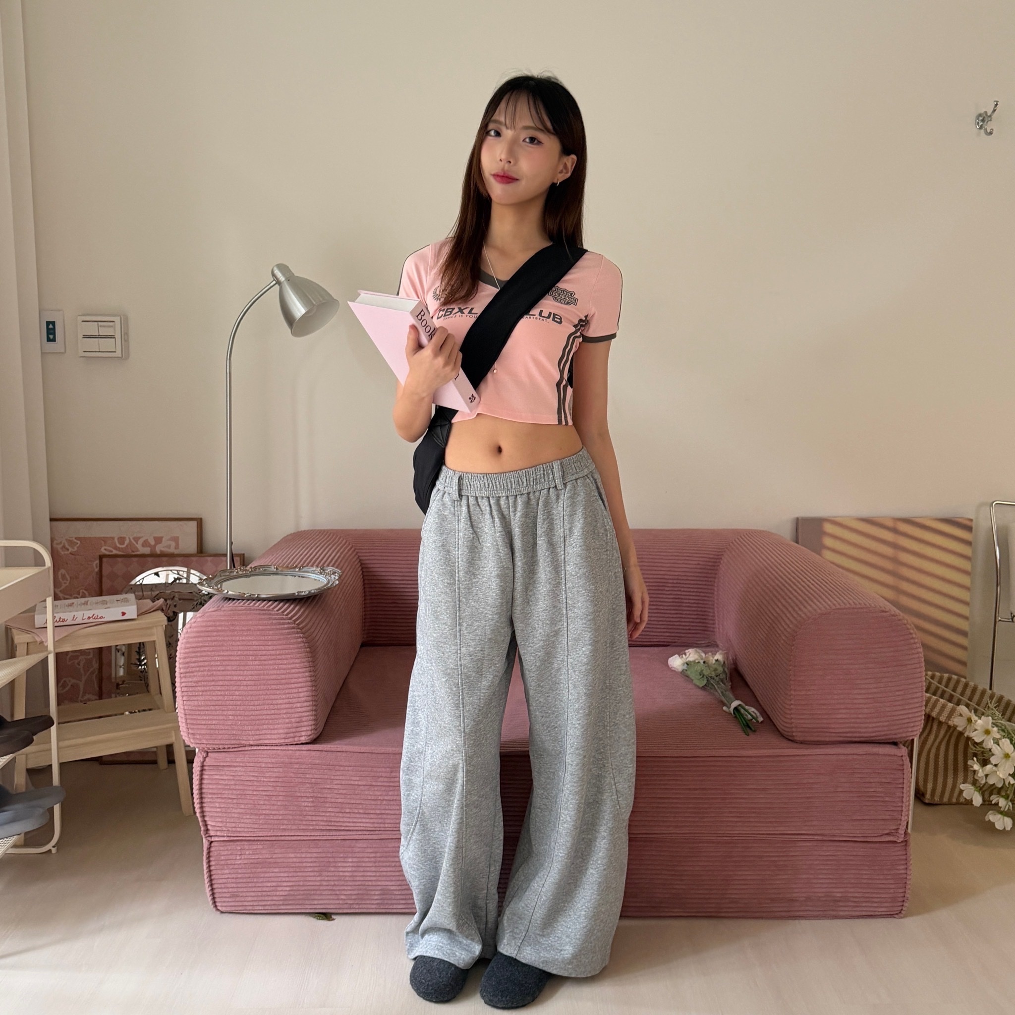 AL500 超百搭素面彎刀棉褲 （Ｒ）