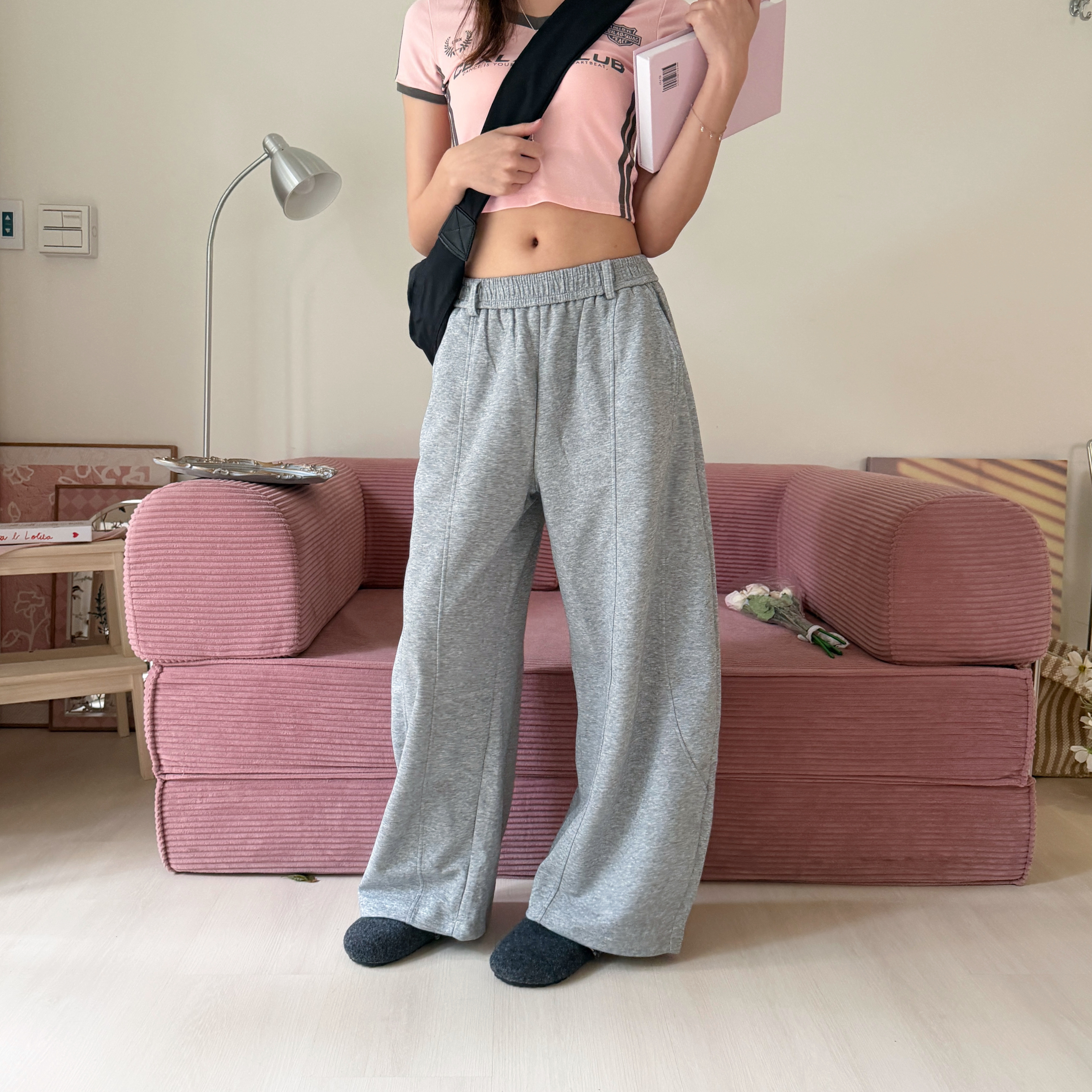 AL500 超百搭素面彎刀棉褲 （Ｒ）