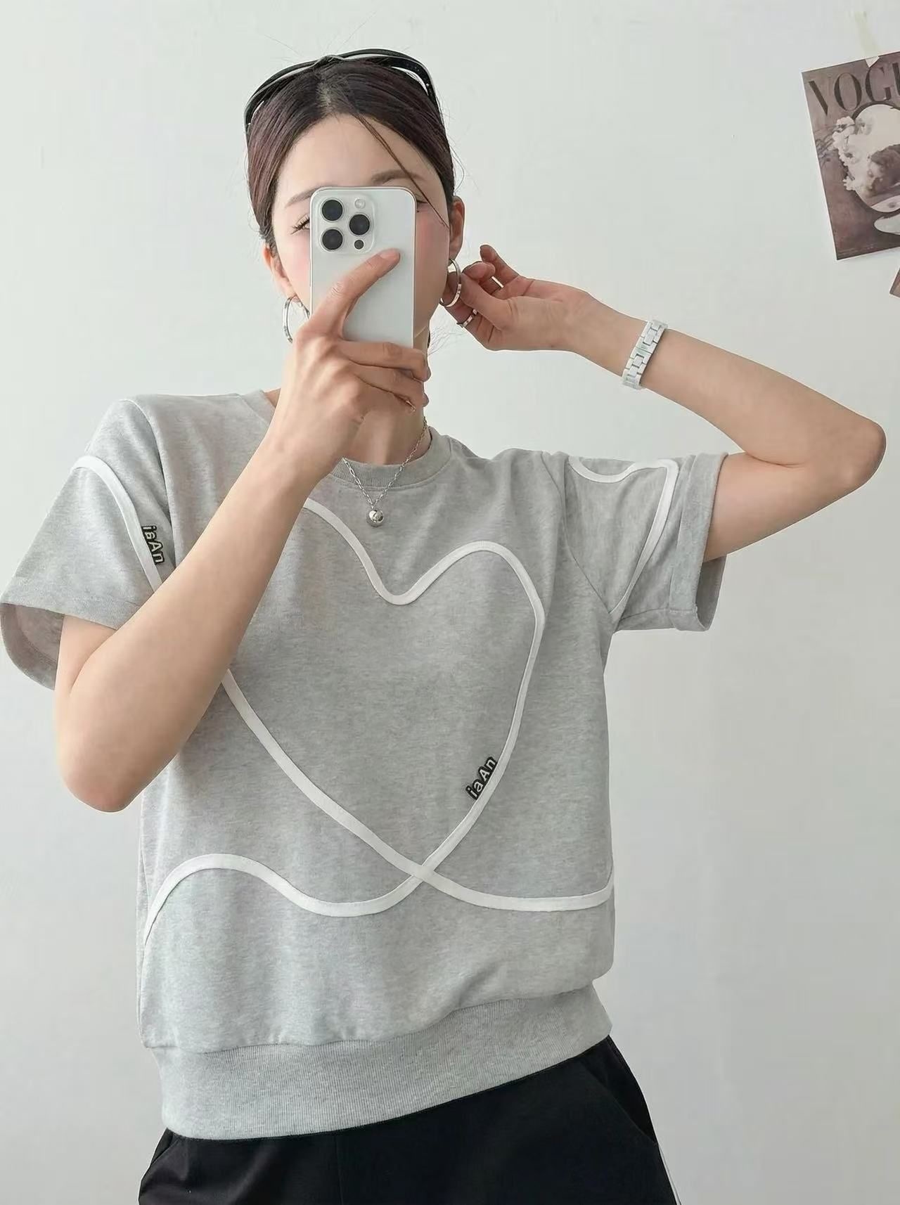 韓國iA 牌子型格立體心型圖top ～159Y