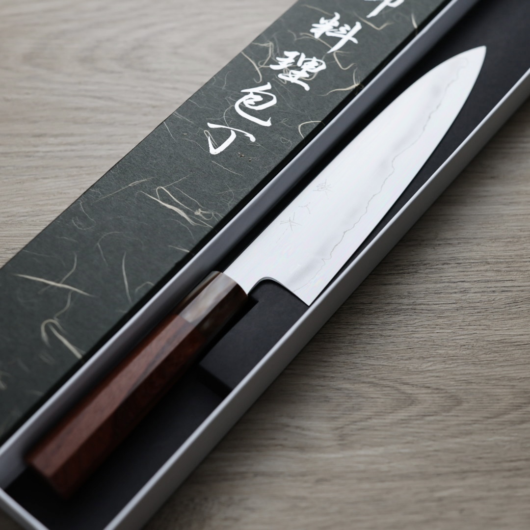 明神利器製作所 鐵人作 牛刀 210mm 銀三鋼 浮刃