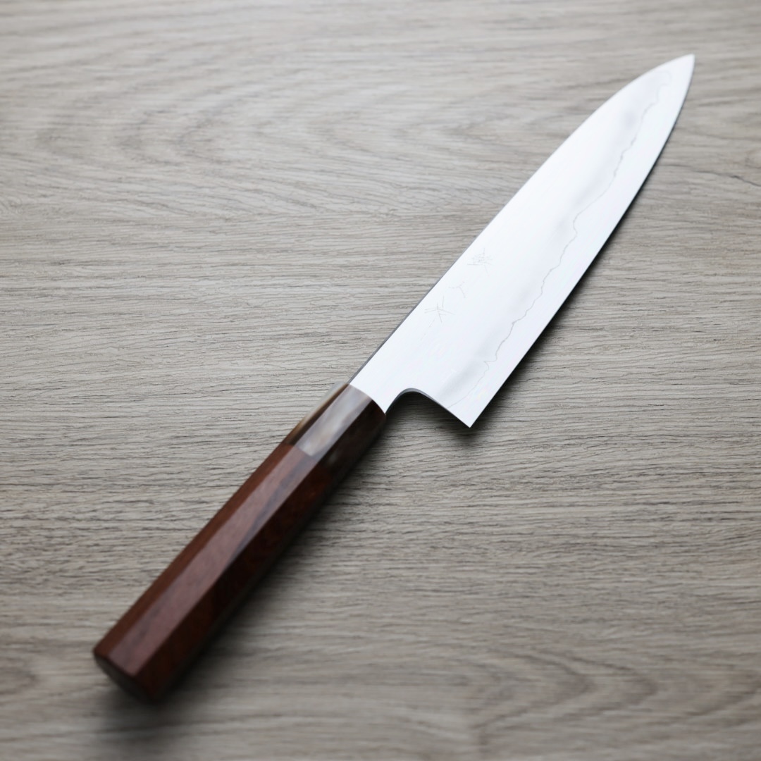 明神利器製作所 鐵人作 牛刀 210mm 銀三鋼 浮刃