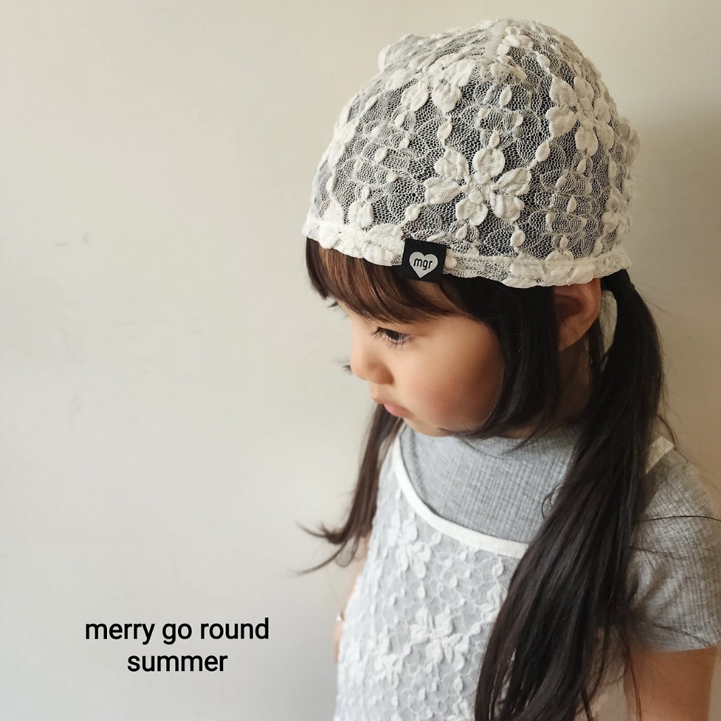 正韓夏Merry-go-round 花朵蕾絲帽