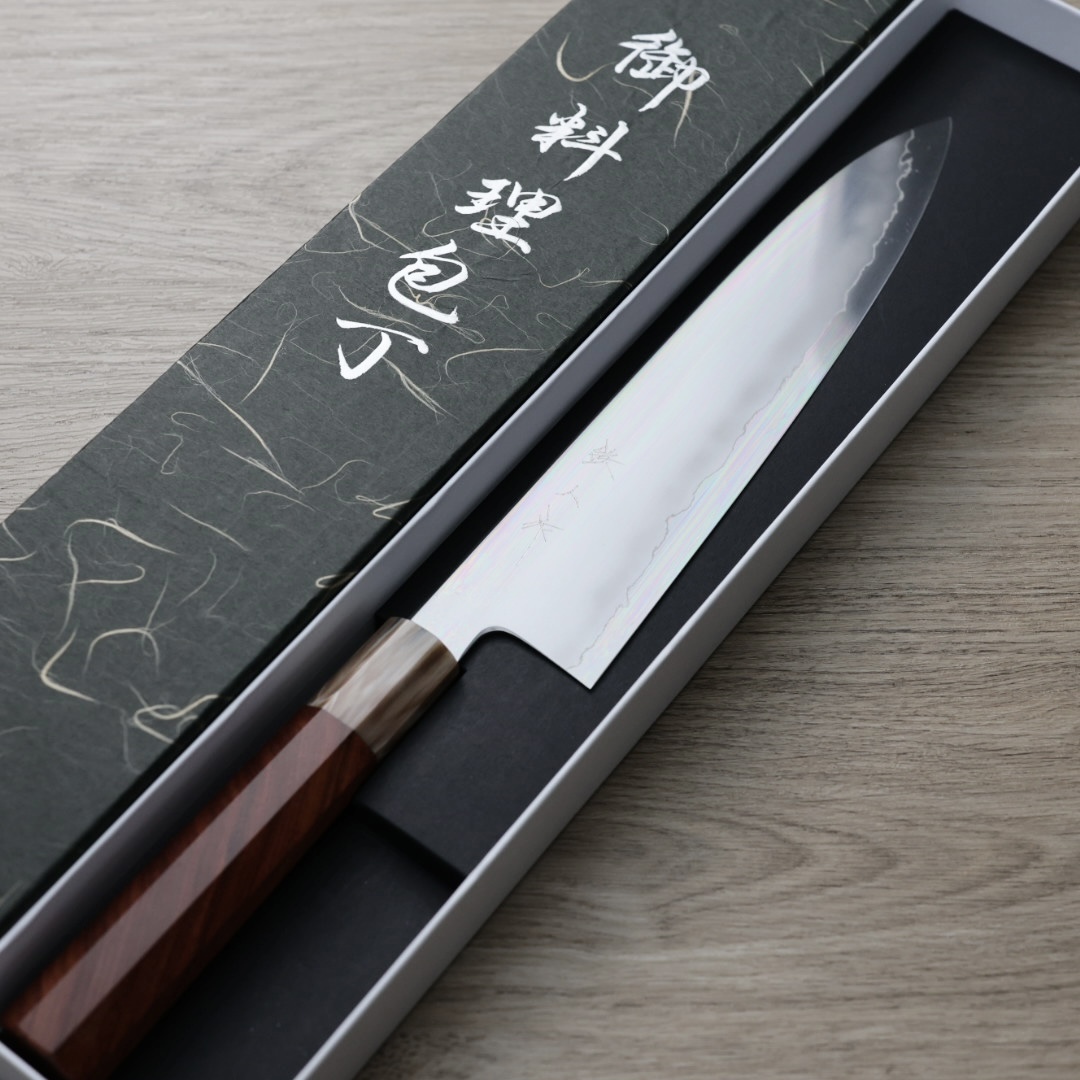 明神利器製作所 鐵人作 牛刀 240mm 銀三鋼 浮刃