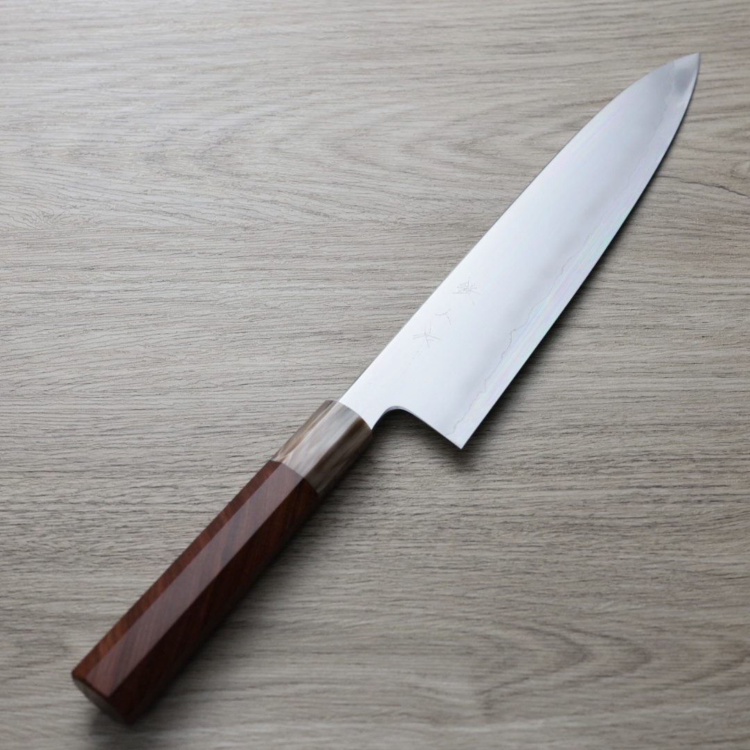 明神利器製作所 鐵人作 牛刀 240mm 銀三鋼 浮刃