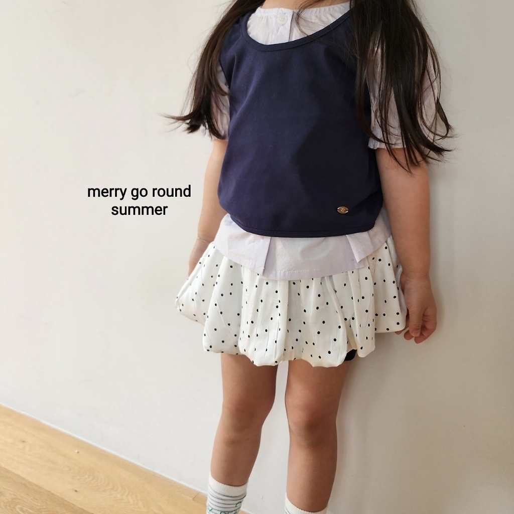 正韓夏Merry-go-round 點點花苞褲裙