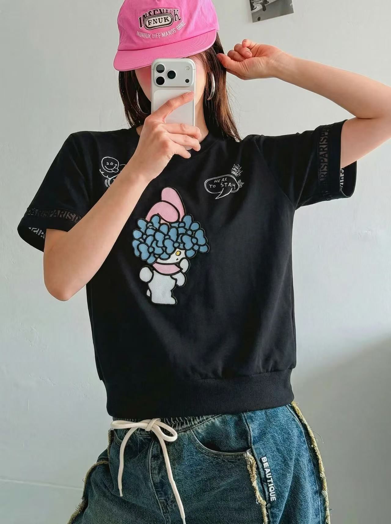 韓國ia牌子立體公仔圖案top~159AB