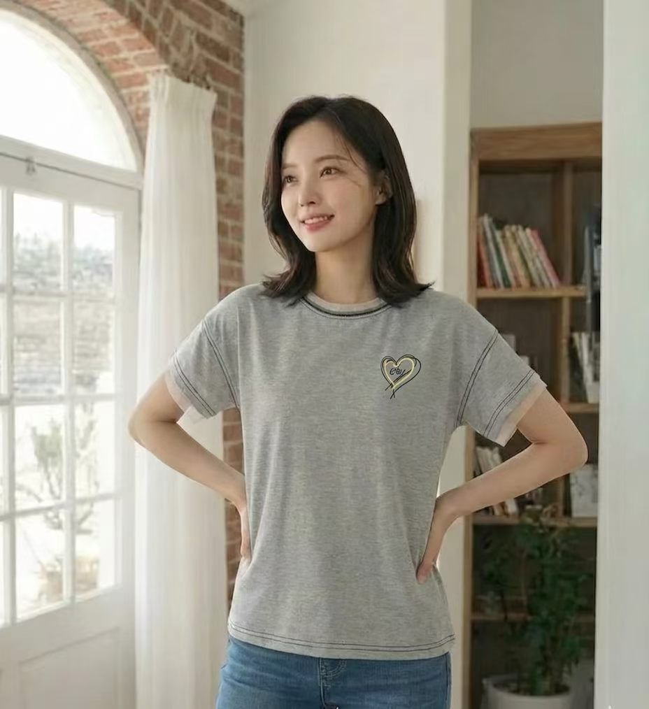 韓國S牌子心型圖案top~159AD