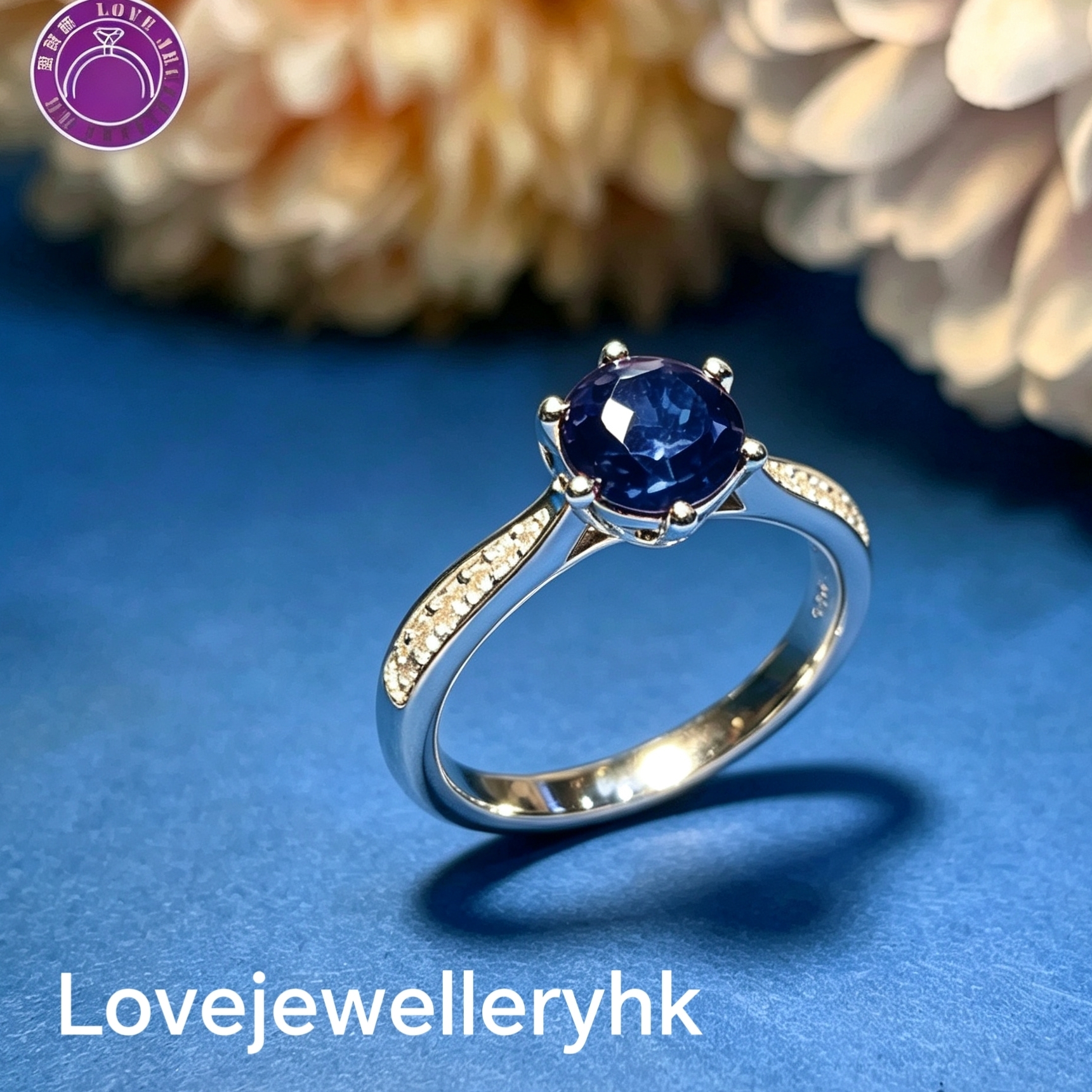 一卡培育紅/藍寶石戒指 R1C001G